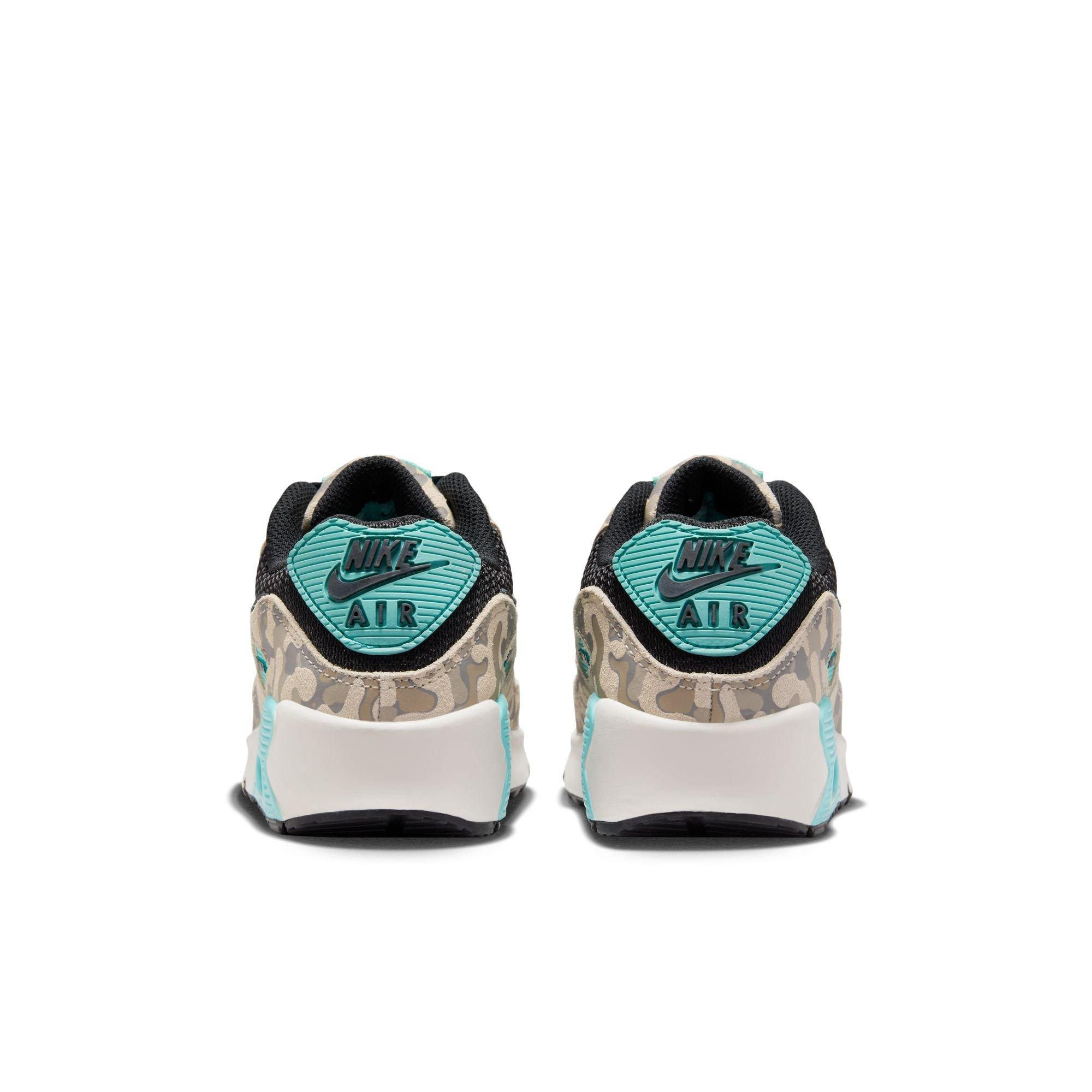 Nike Air Max 90 Grade School Boys' "Sanddrift/Black/Aurora Green/Khaki" Grade School Boys' Shoe