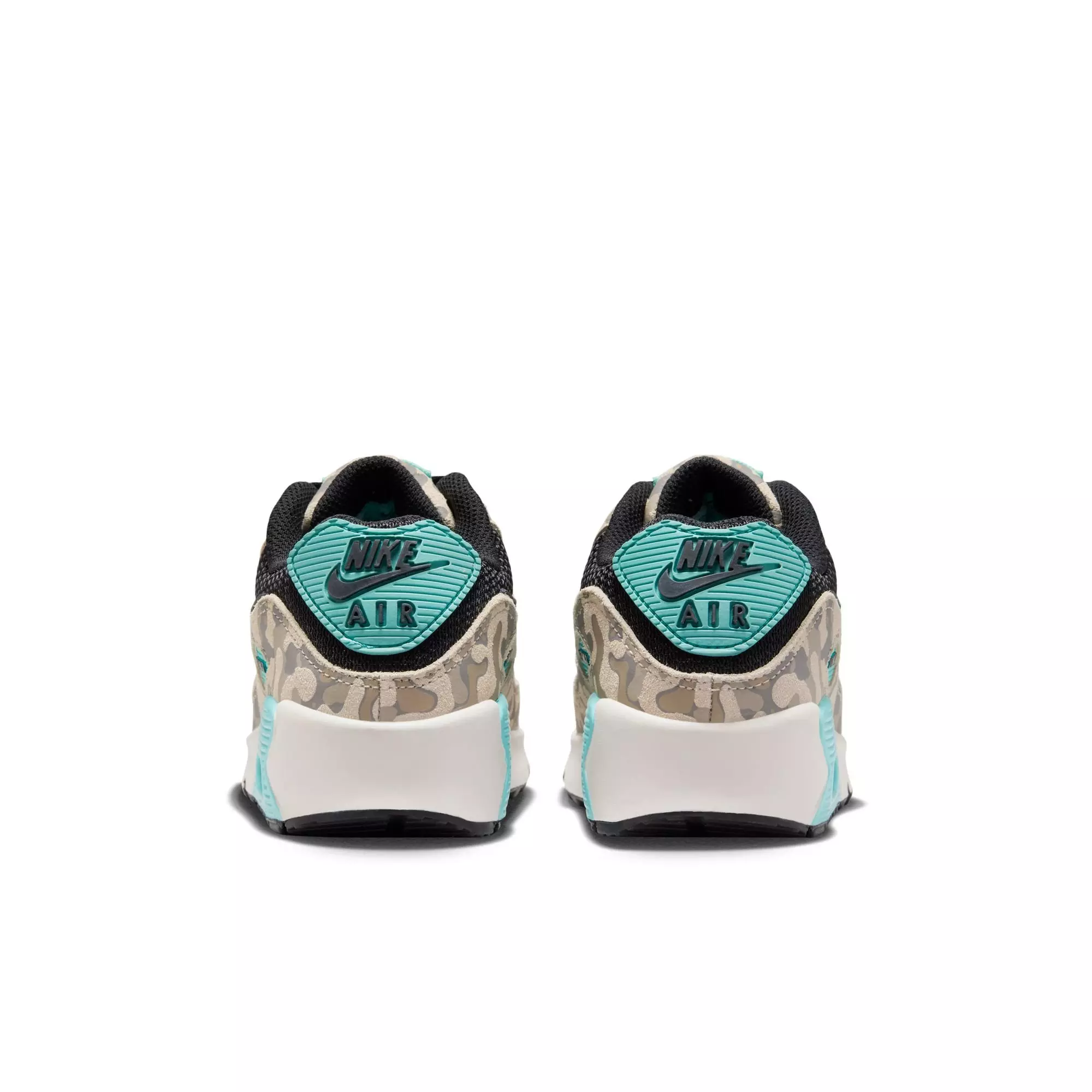 Nike Air Max 90 "Sanddrift/Black/Aurora Green/Khaki" Grade School Boys' Shoe - CAROLINA/CAMO