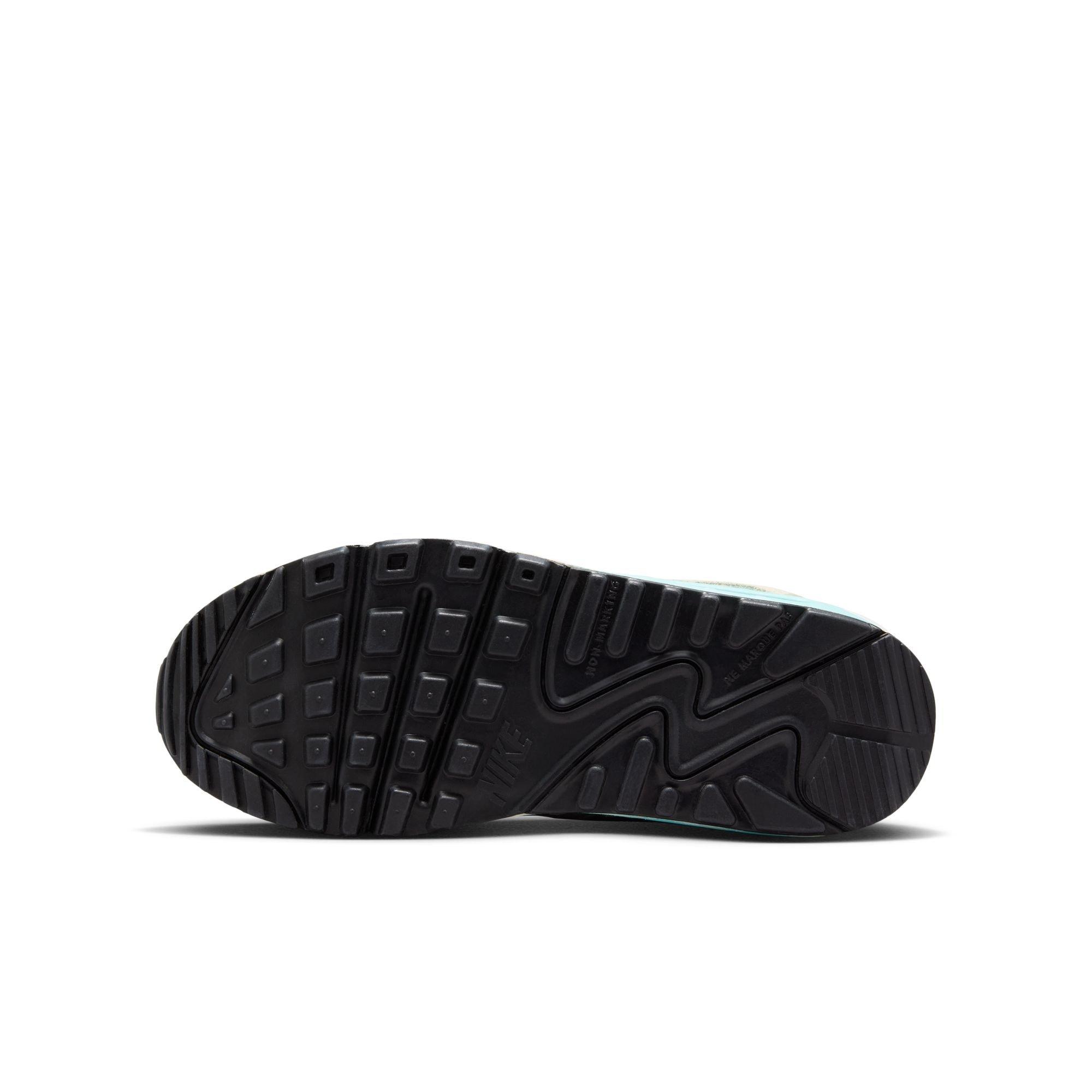 Nike Air Max 90 Grade School Boys' "Sanddrift/Black/Aurora Green/Khaki" Grade School Boys' Shoe