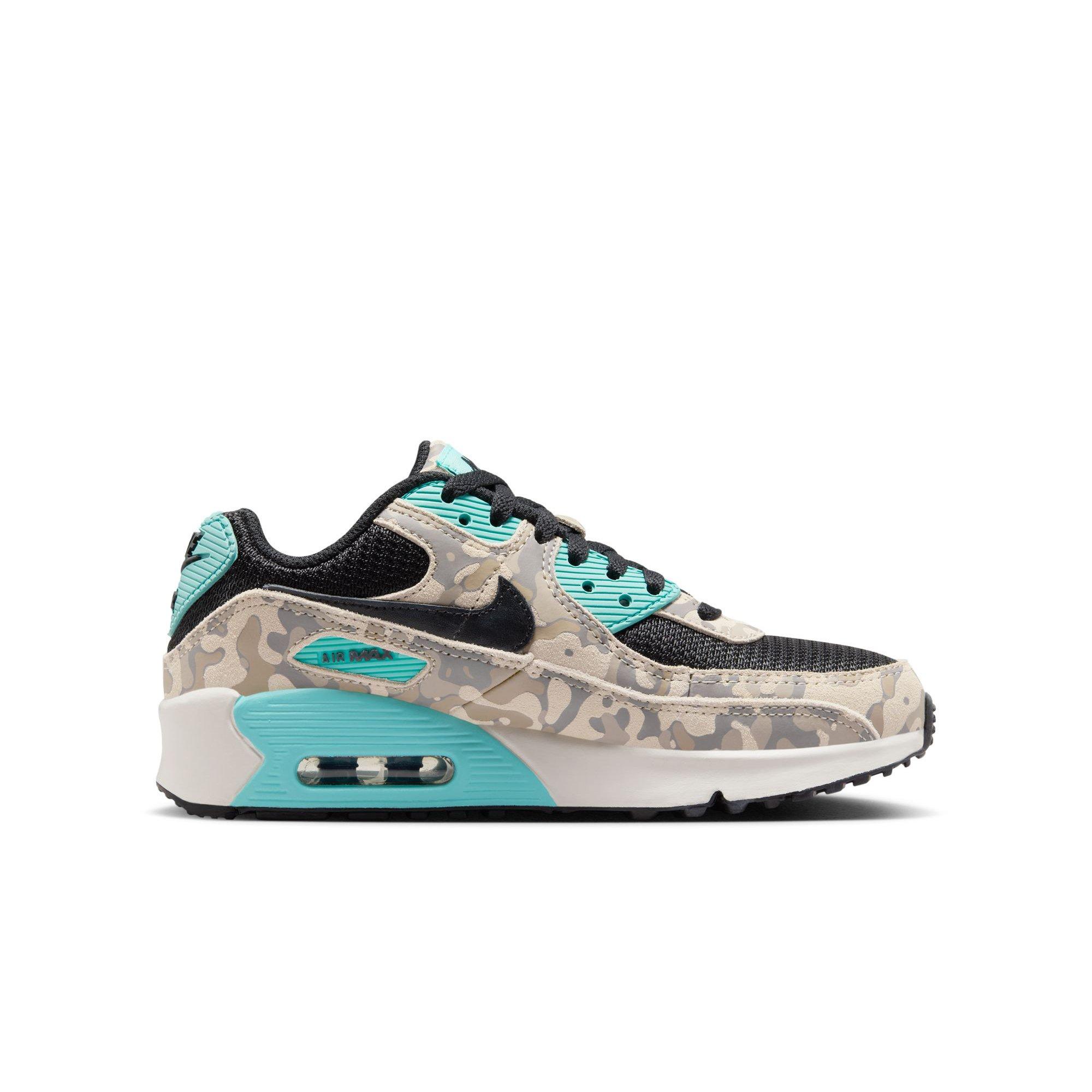 Nike Air Max 90 Grade School Boys' "Sanddrift/Black/Aurora Green/Khaki" Grade School Boys' Shoe