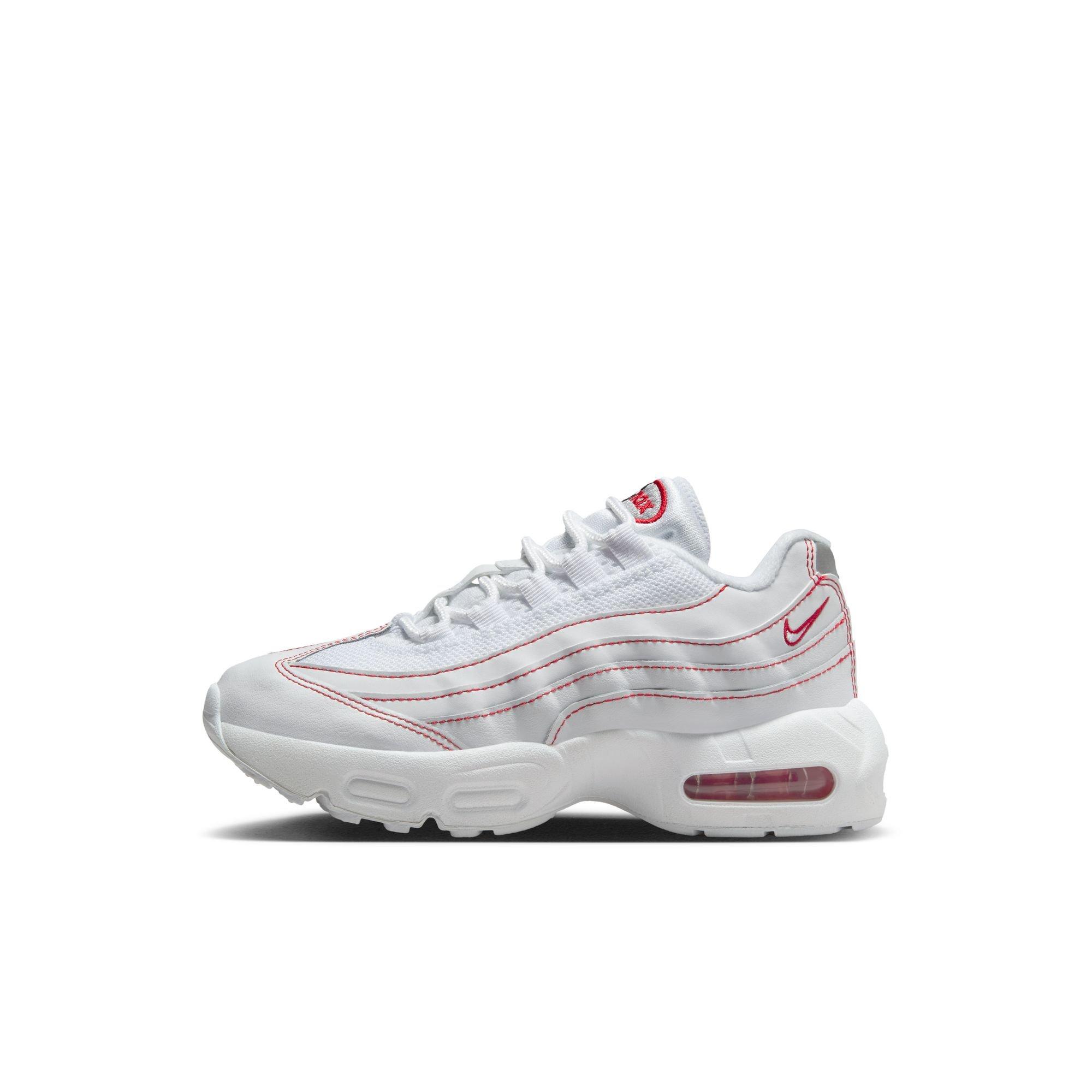 Nike Air Max 95 Preschool Boys' "White/University Red/Wolf Grey" Shoe