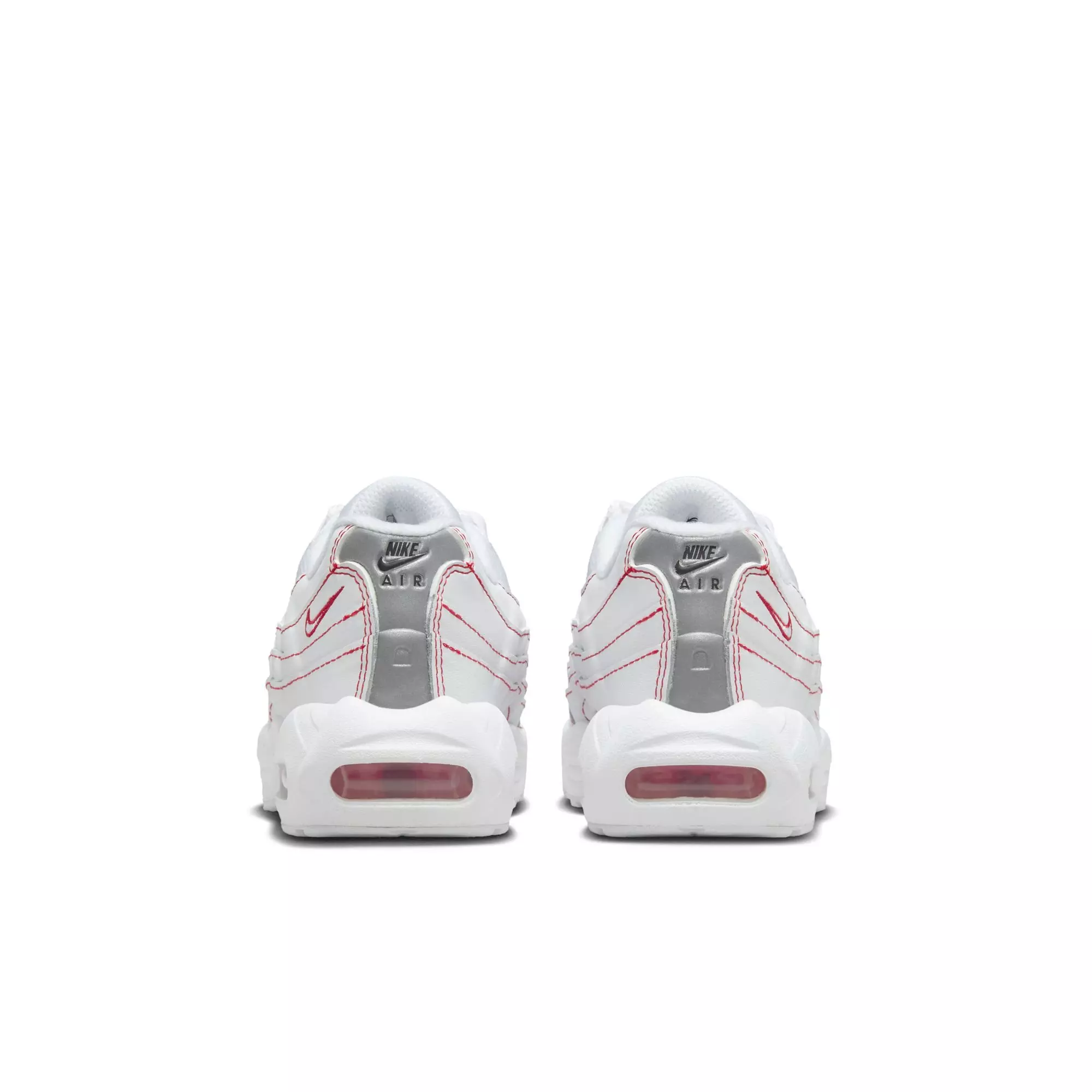 Nike Air Max 95 "White/University Red/Wolf Grey" Preschool Boys' Shoe - WHITE/RED
