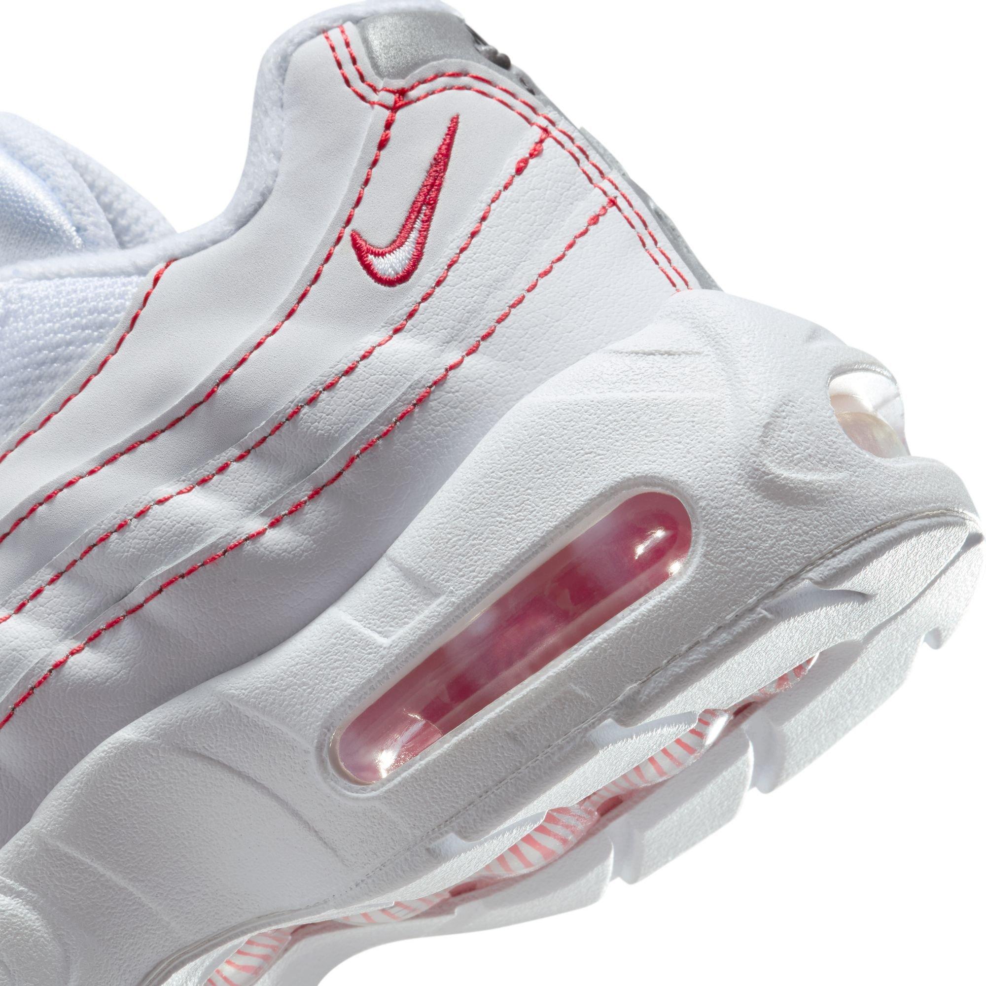 Nike Air Max 95 Preschool Boys' "White/University Red/Wolf Grey" Shoe