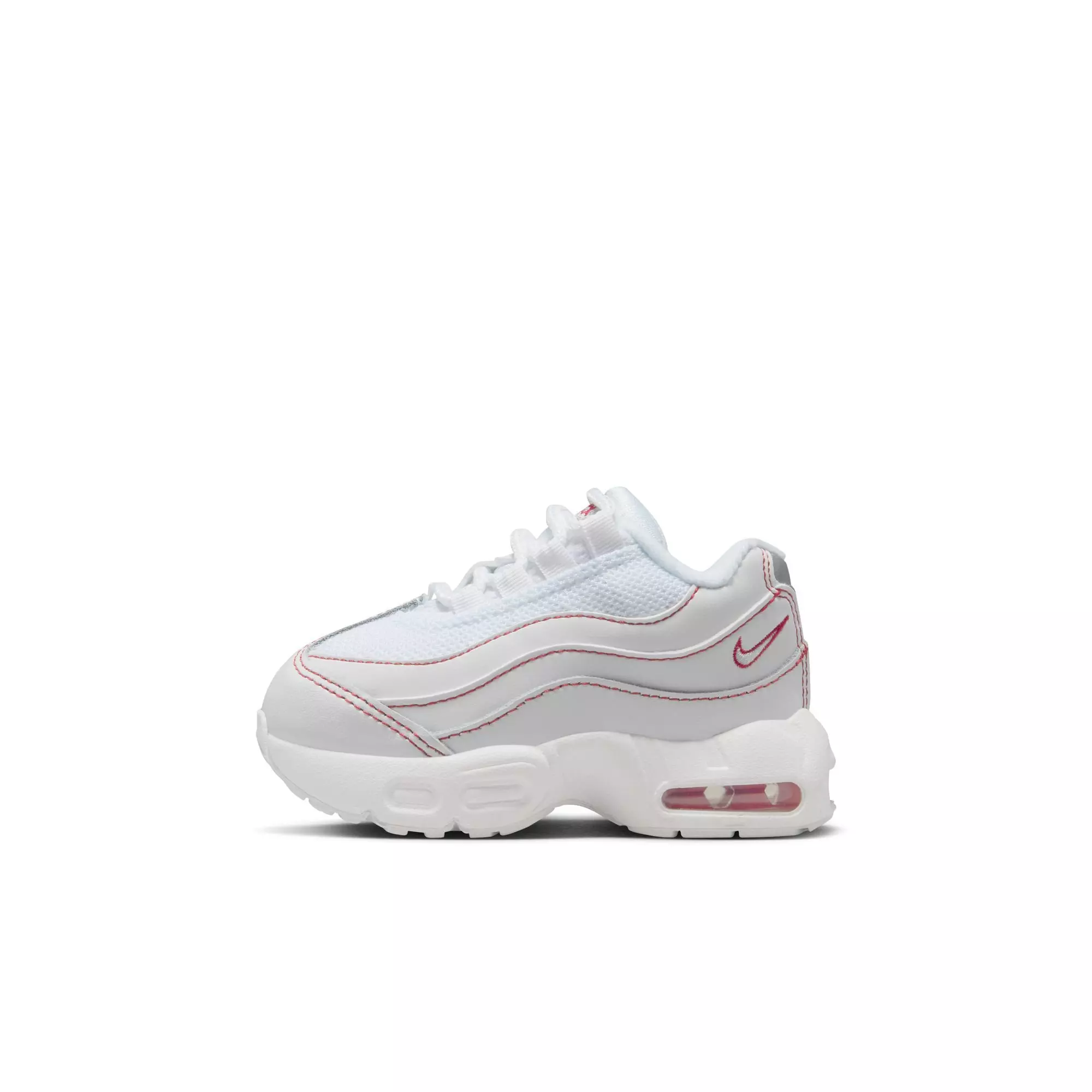 Nike Air Max 95 Recraft "White/University Red/Wolf Grey" Toddler Boys' Shoe - WHITE/RED
