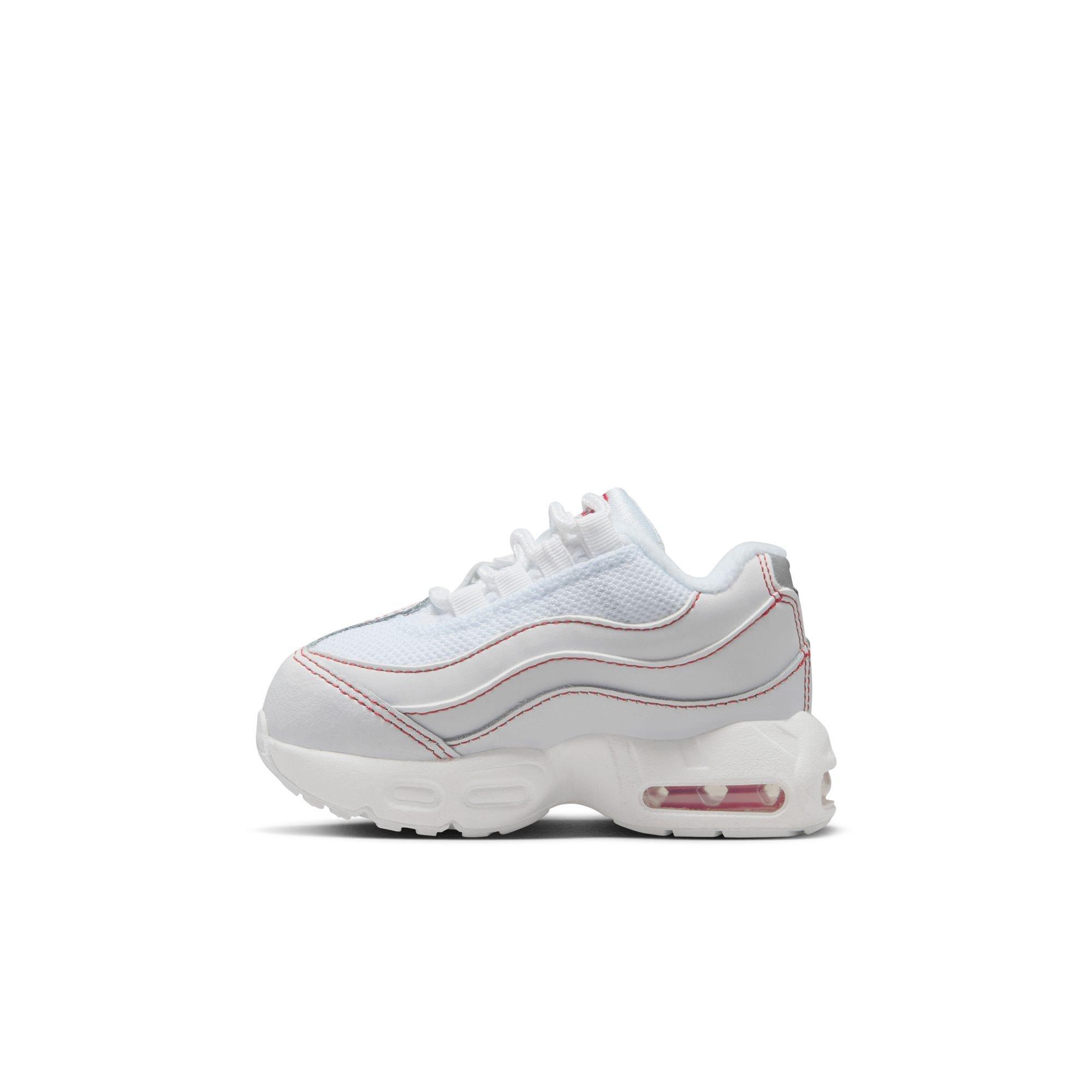 Nike Air Max 95 Recraft Toddler Boys' "White/University Red/Wolf Grey" Shoe