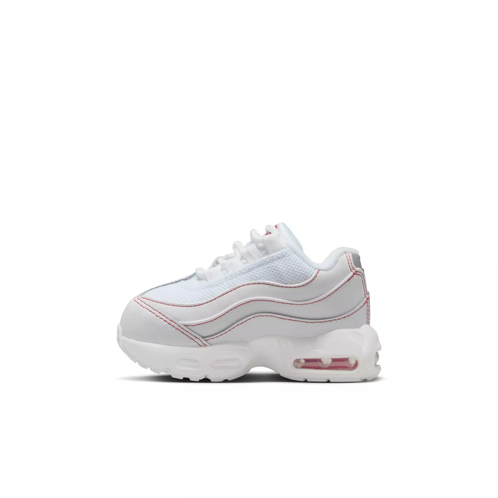Nike Air Max 95 Recraft "White/University Red/Wolf Grey" Toddler Boys' Shoe - WHITE/RED