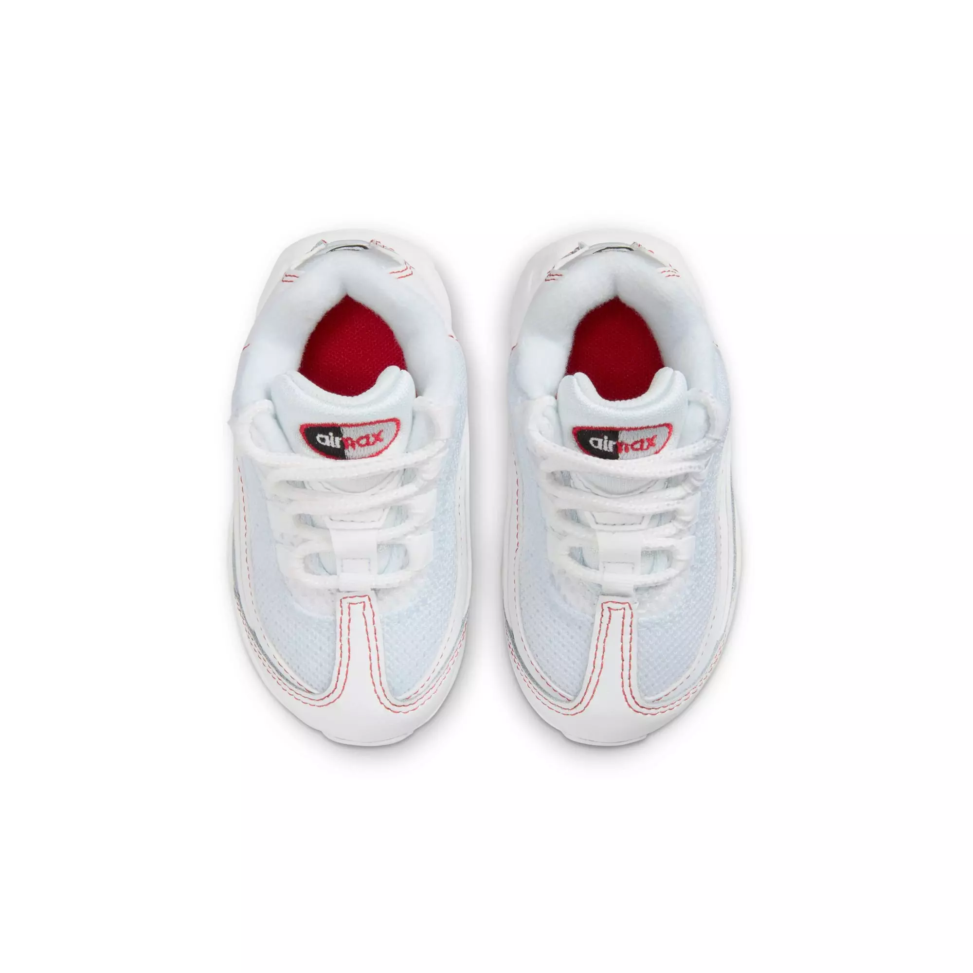 Nike Air Max 95 Recraft "White/University Red/Wolf Grey" Toddler Boys' Shoe - WHITE/RED