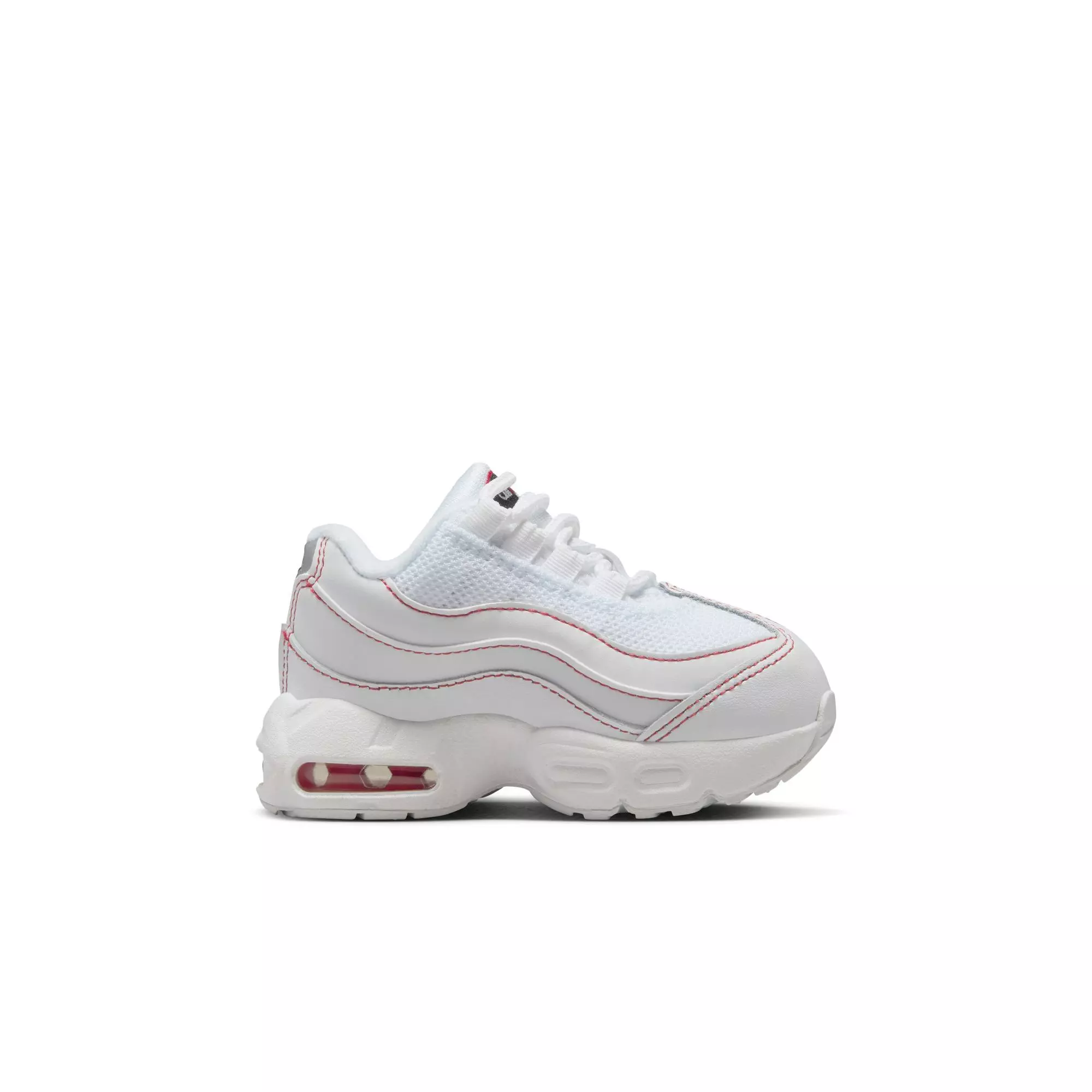 Nike Air Max 95 Recraft "White/University Red/Wolf Grey" Toddler Boys' Shoe - WHITE/RED