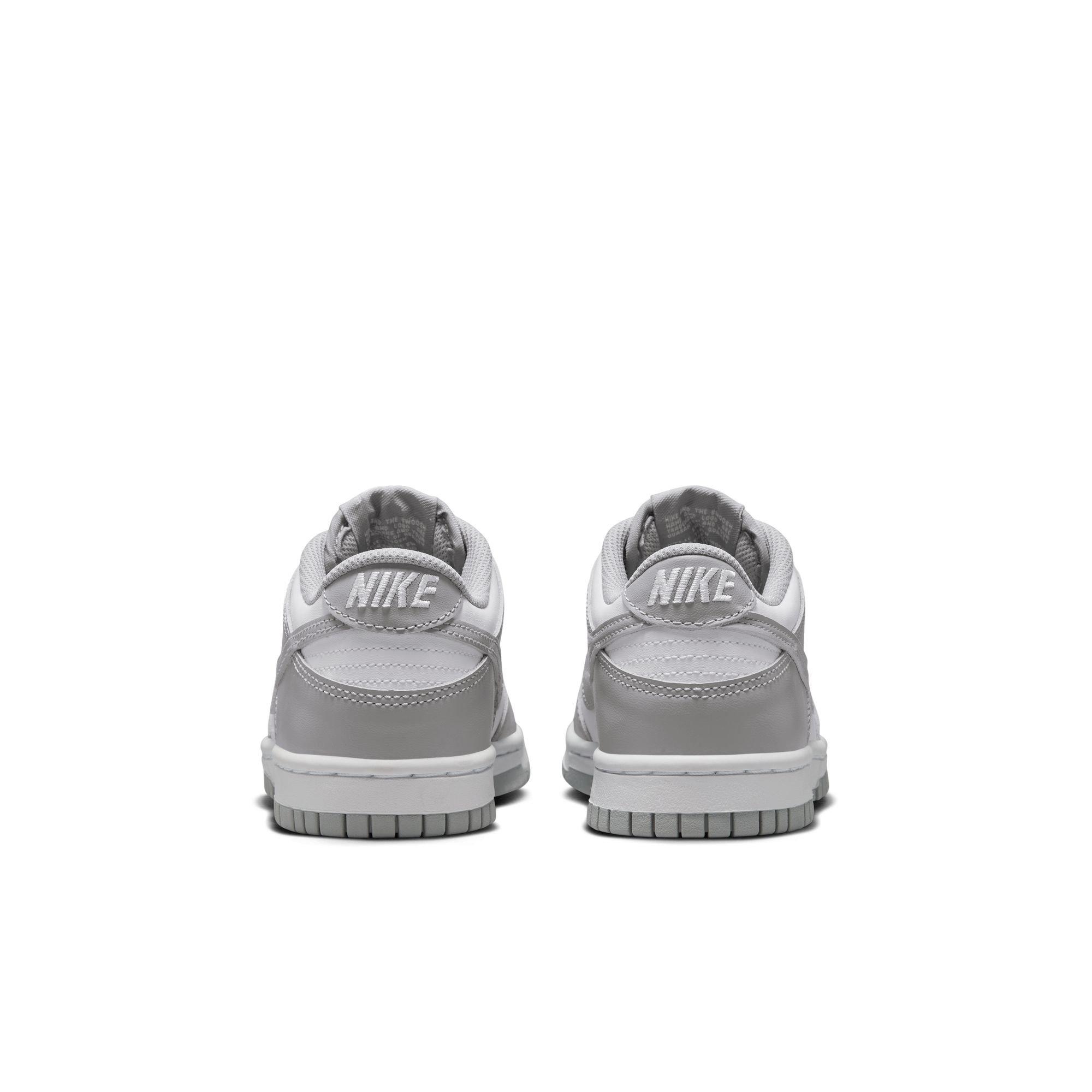 Nike Dunk Low Grade School Boys' "White/Lt Smoke Grey" Shoe