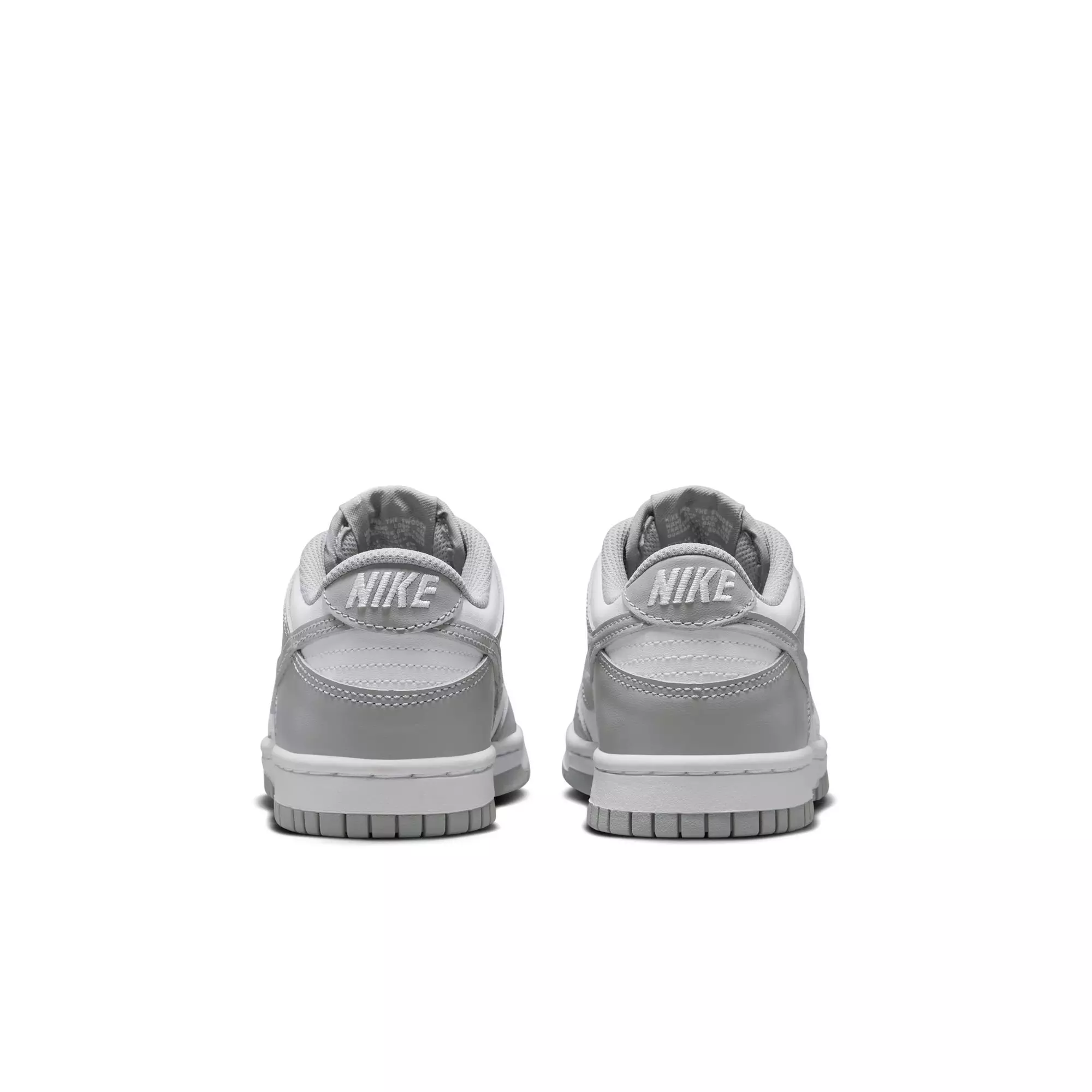 Nike Dunk Low "White/Lt Smoke Grey" Grade School Boys' Shoe - GREY/WHITE