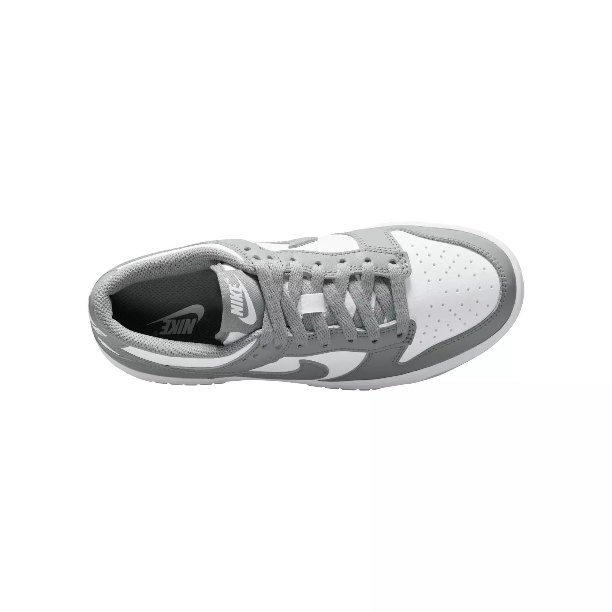 Nike Dunk Low "White/Lt Smoke Grey" Grade School Boys' Shoe - GREY/WHITE