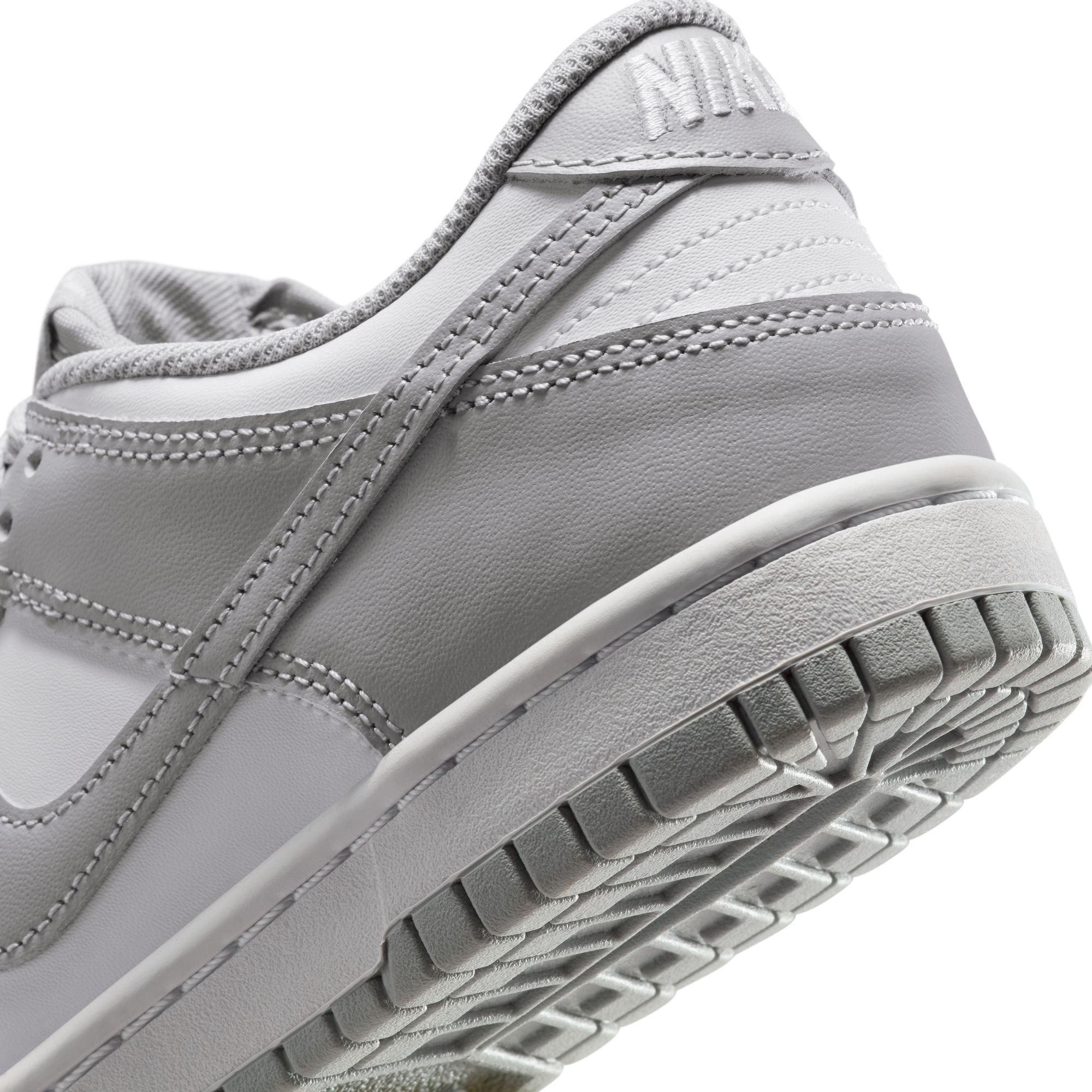 Nike Dunk Low Grade School Boys' "White/Lt Smoke Grey" Shoe