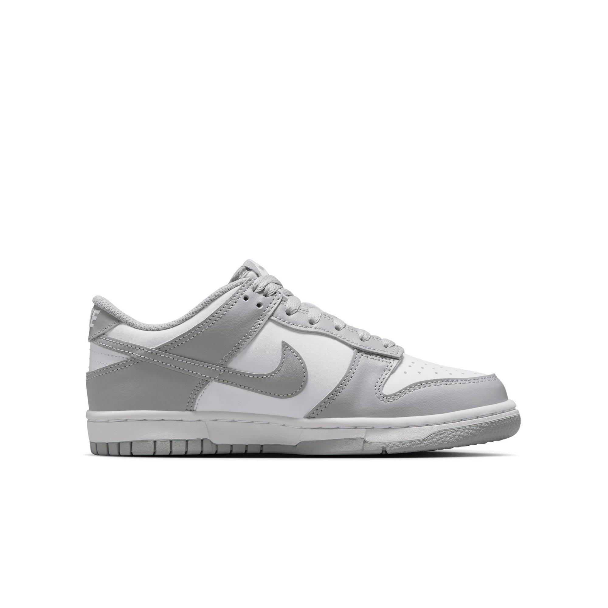 Nike Dunk Low Grade School Boys' "White/Lt Smoke Grey" Shoe