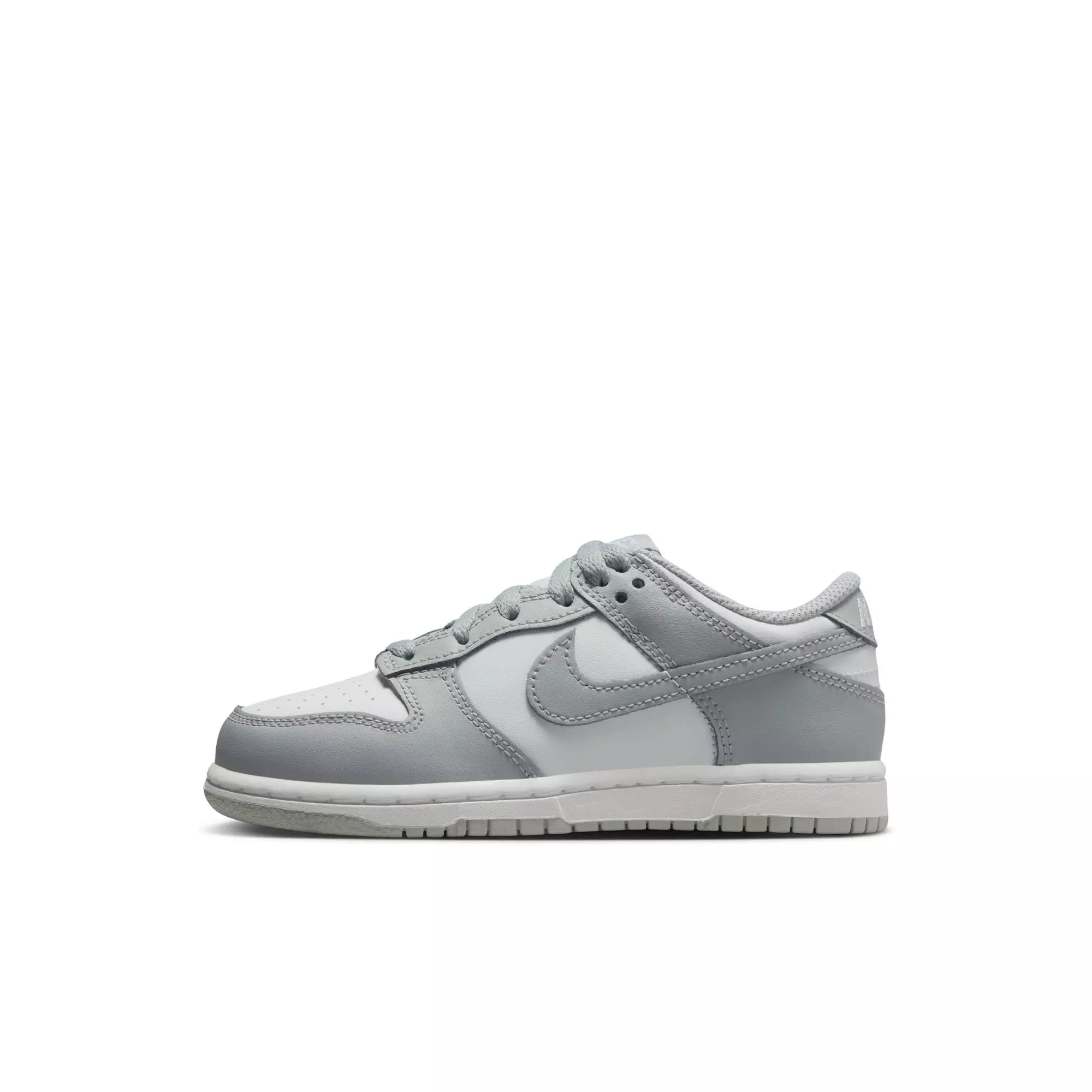 Nike Dunk Low "White/Lt Smoke Grey" Preschool Boys' Shoe - GREY/WHITE
