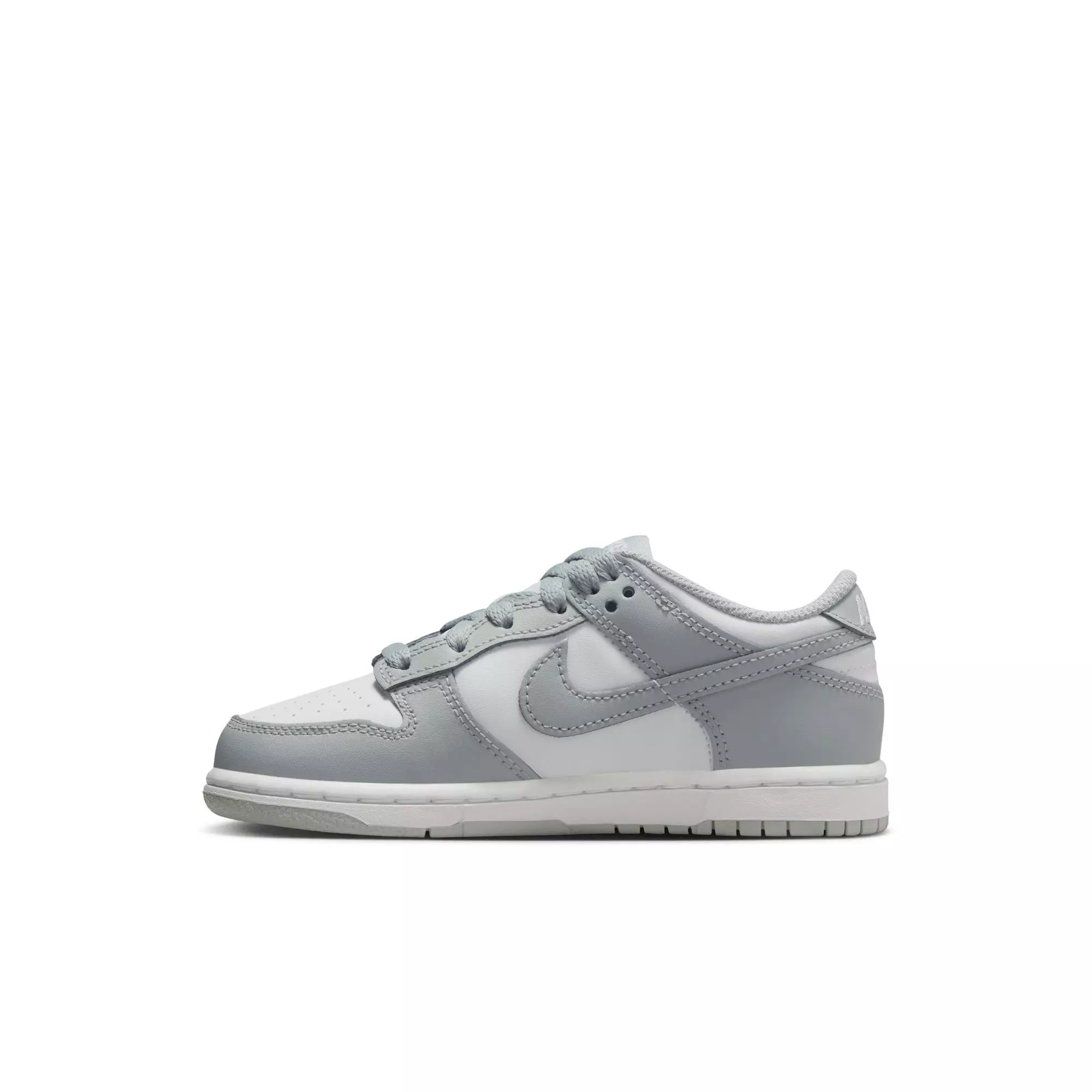 Nike Dunk Low "White/Lt Smoke Grey" Preschool Boys' Shoe - GREY/WHITE