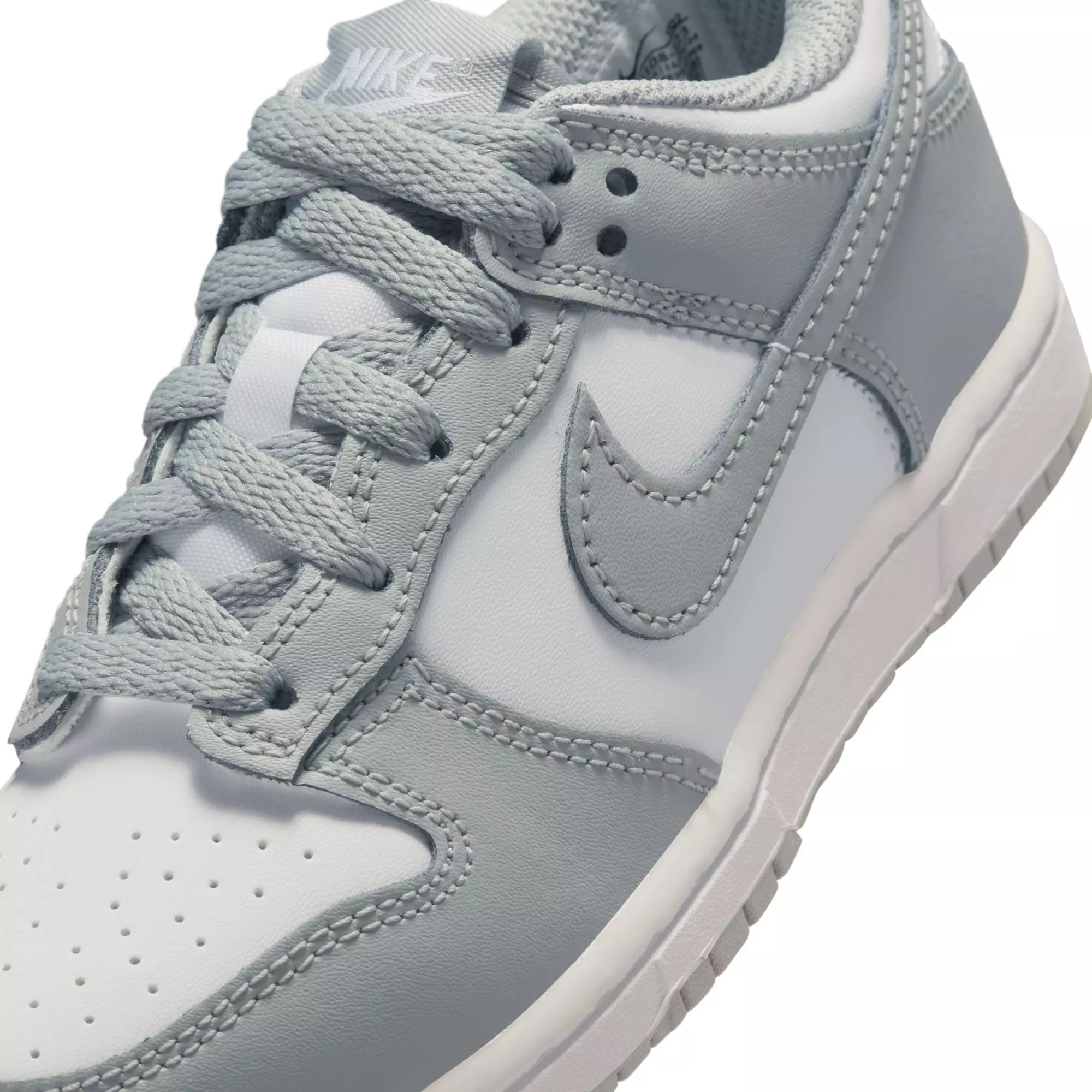 Nike Dunk Low "White/Lt Smoke Grey" Preschool Boys' Shoe - GREY/WHITE