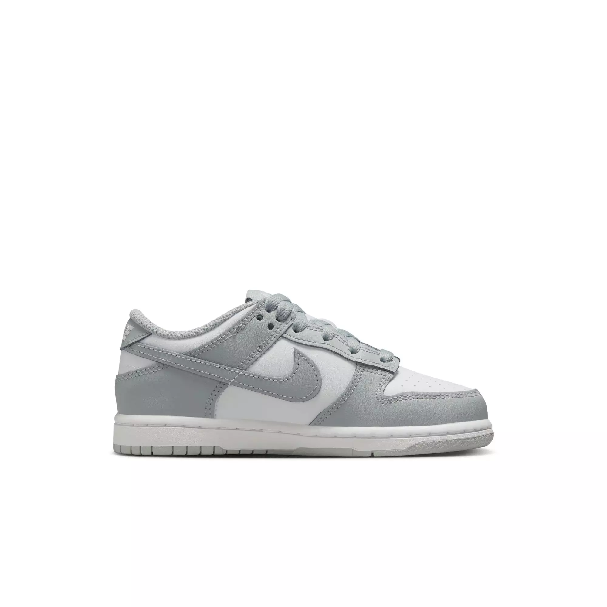 Nike Dunk Low "White/Lt Smoke Grey" Preschool Boys' Shoe - GREY/WHITE
