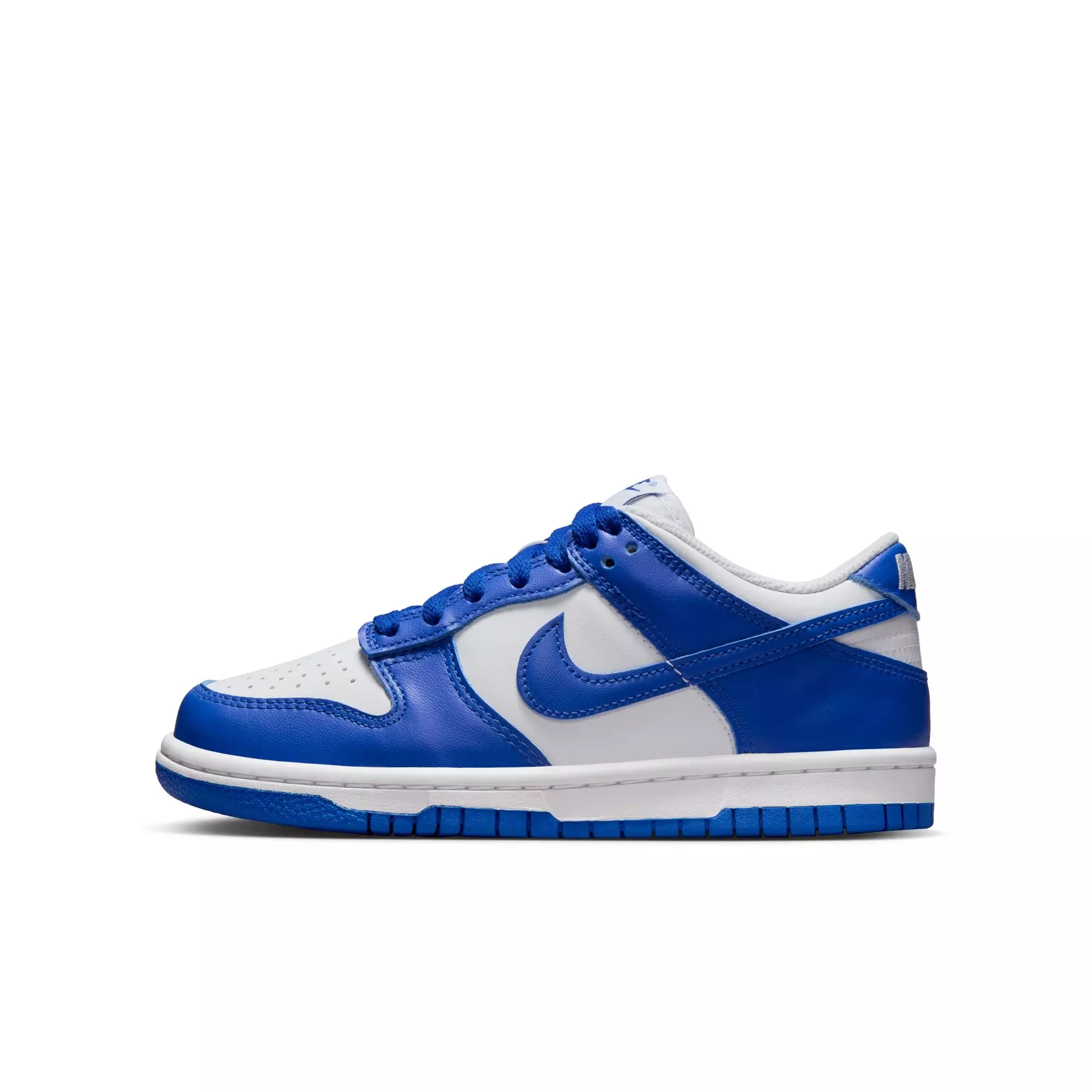 Nike Dunk Low "White/Hyper Royal" Grade School Boys' Shoe - WHITE/ROYAL