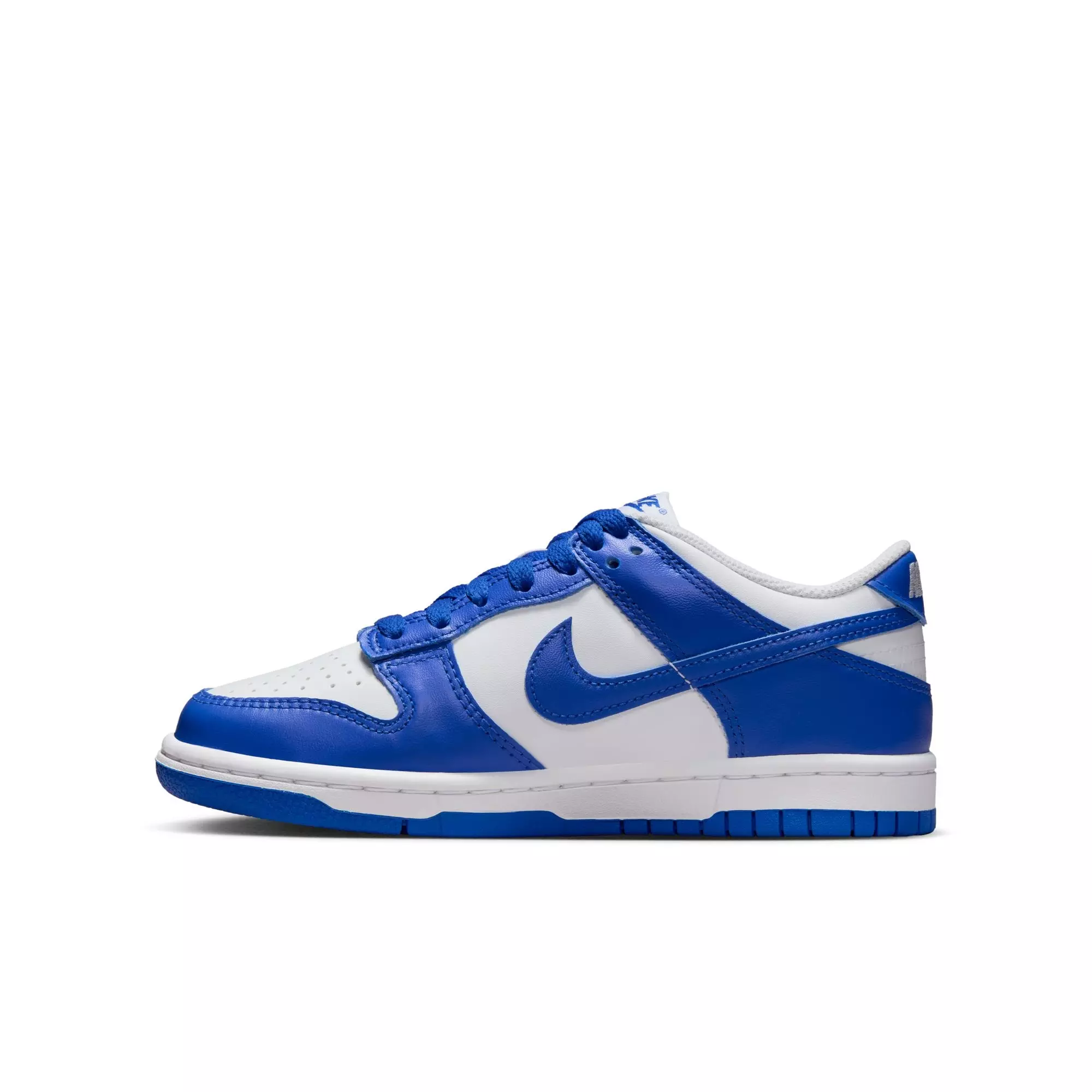 Nike Dunk Low "White/Hyper Royal" Grade School Boys' Shoe - WHITE/ROYAL