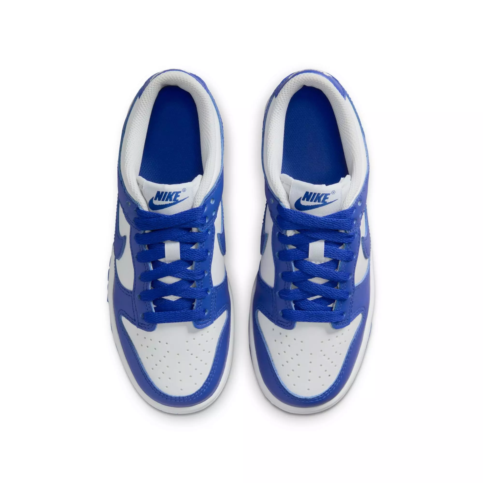 Nike Dunk Low "White/Hyper Royal" Grade School Boys' Shoe - WHITE/ROYAL
