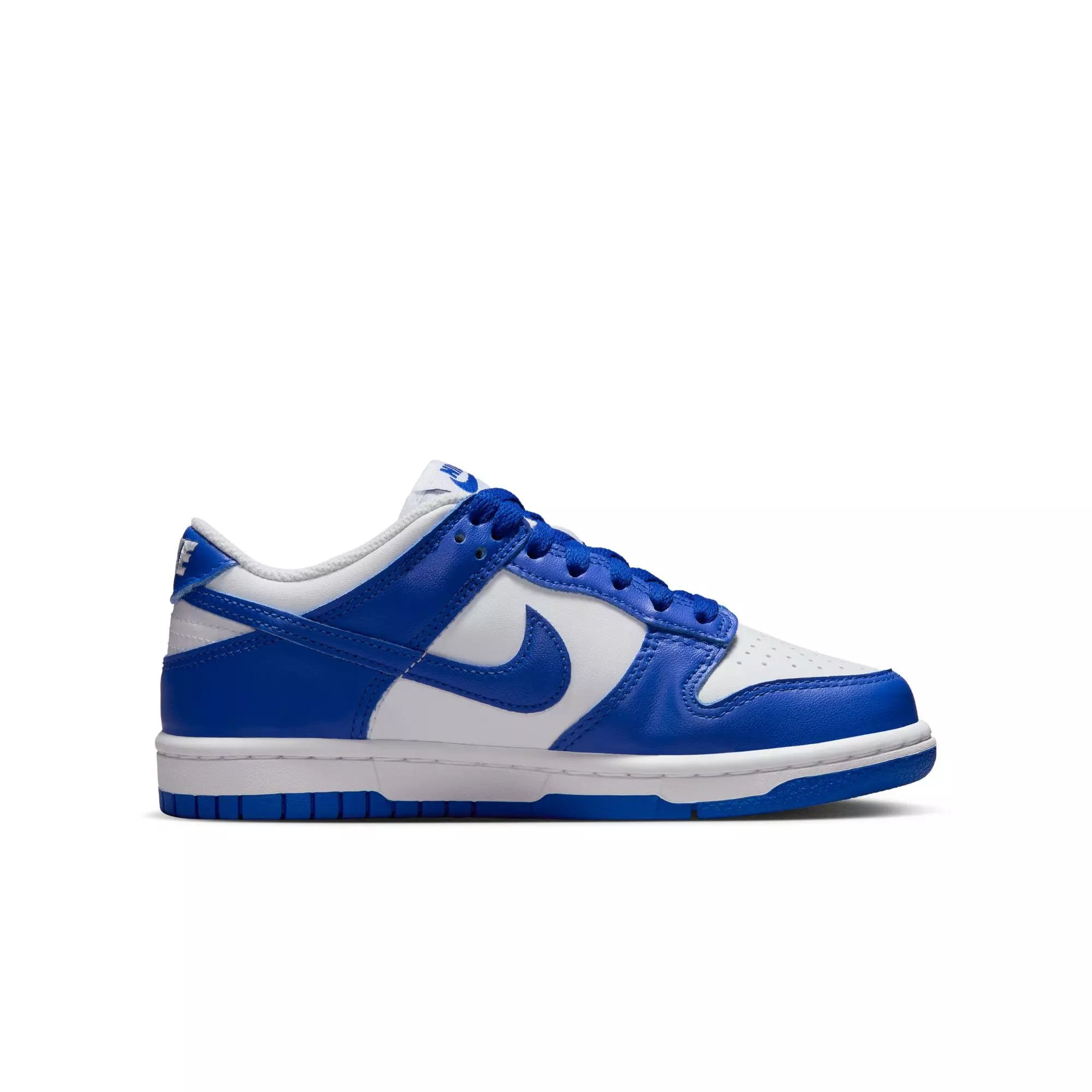 Nike Dunk Low "White/Hyper Royal" Grade School Boys' Shoe - WHITE/ROYAL