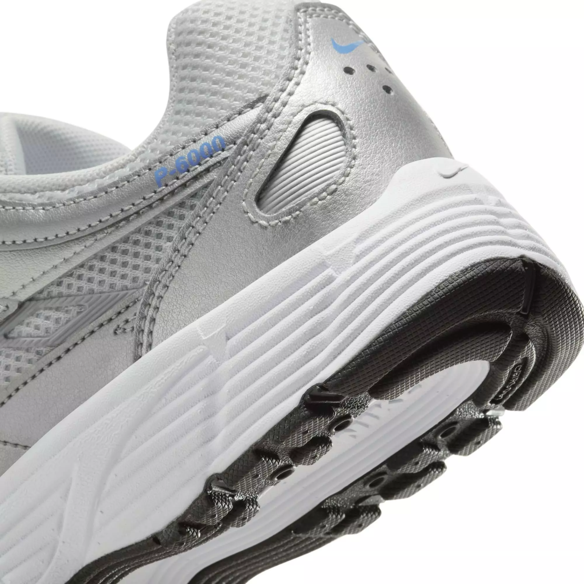 Nike P-6000 "Mtlc Platinum/University Blue" Grade School Boys' Shoe - BLUE/SILVER/NAVY
