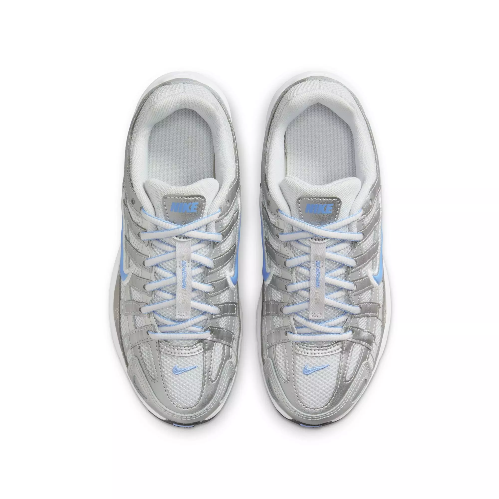 Nike P-6000 "Mtlc Platinum/University Blue" Preschool Boys' Shoe - BLUE/SILVER/NAVY