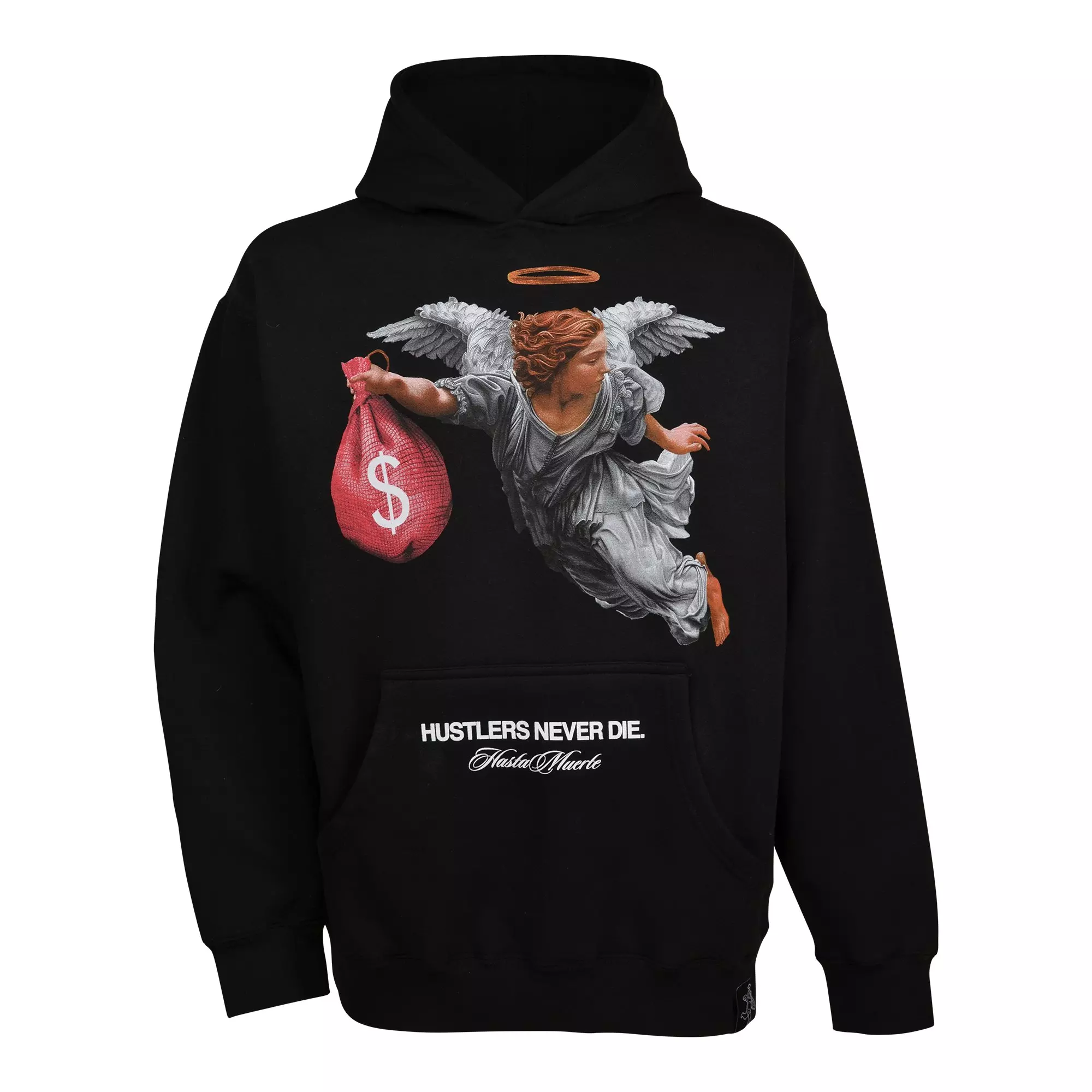 Hasta Muerte Men's Cash Bag AJ3 Hoodie - Black - BLACK