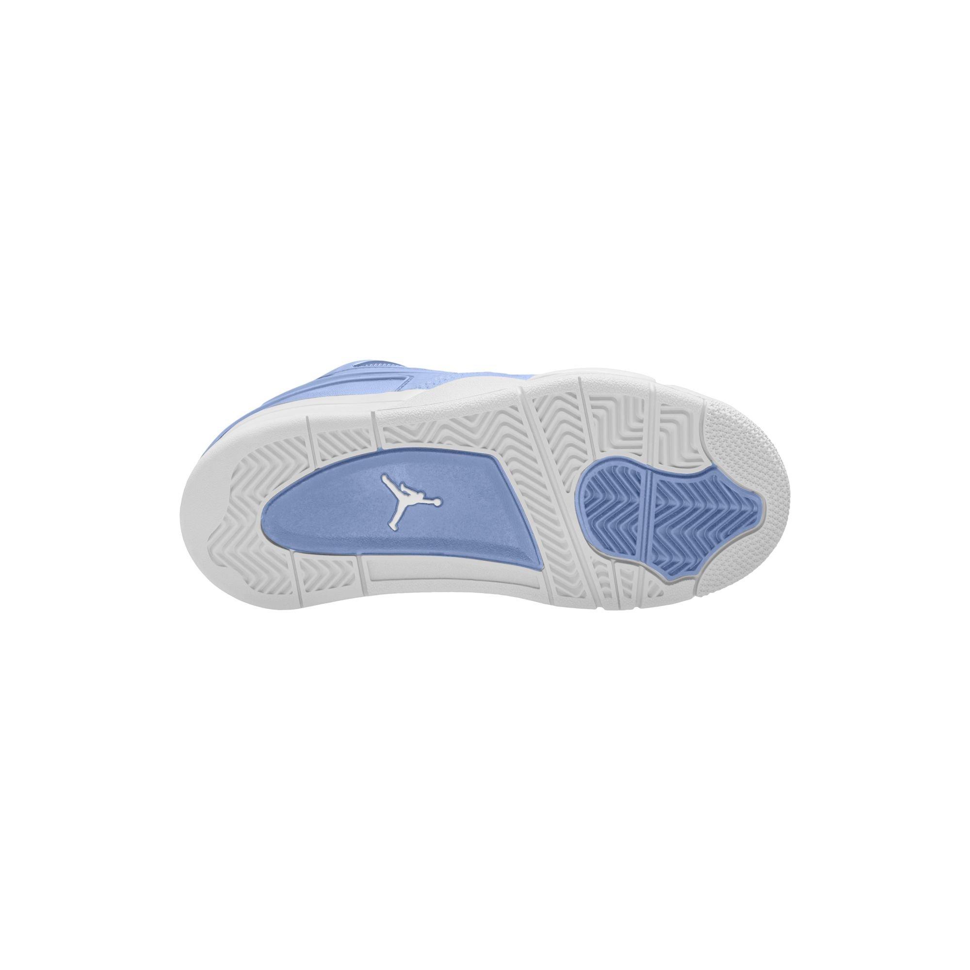 Jordan 4 RM Preschool Girls' "Aluminum/White" Shoe