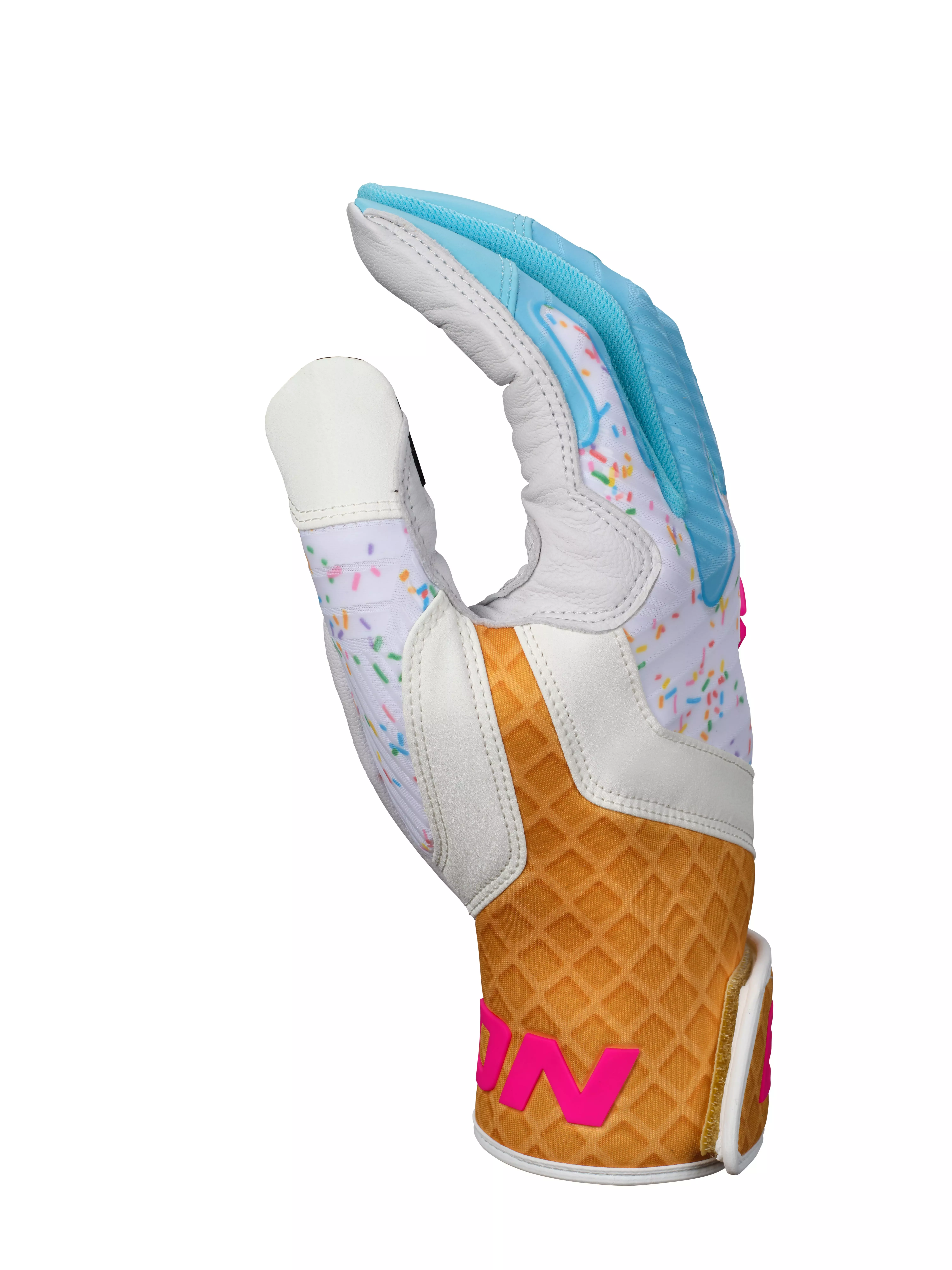 Easton Adult Walk-Off Ethos Sugar Rush Batting Gloves - WHITE/MULTI