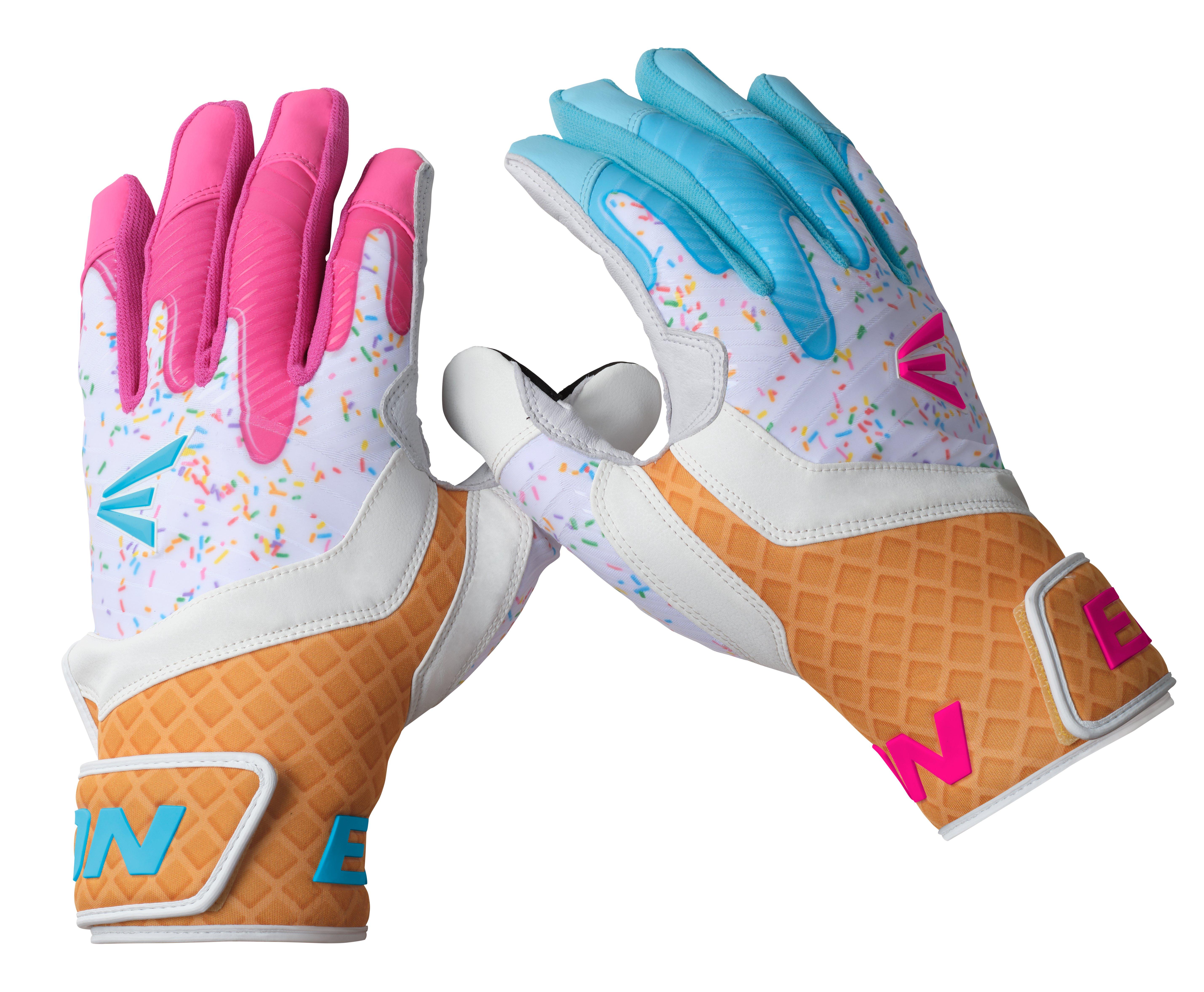 Easton Adult Walk-Off Ethos Sugar Rush Batting Gloves - WHITE/MULTI Thumbnail View 3