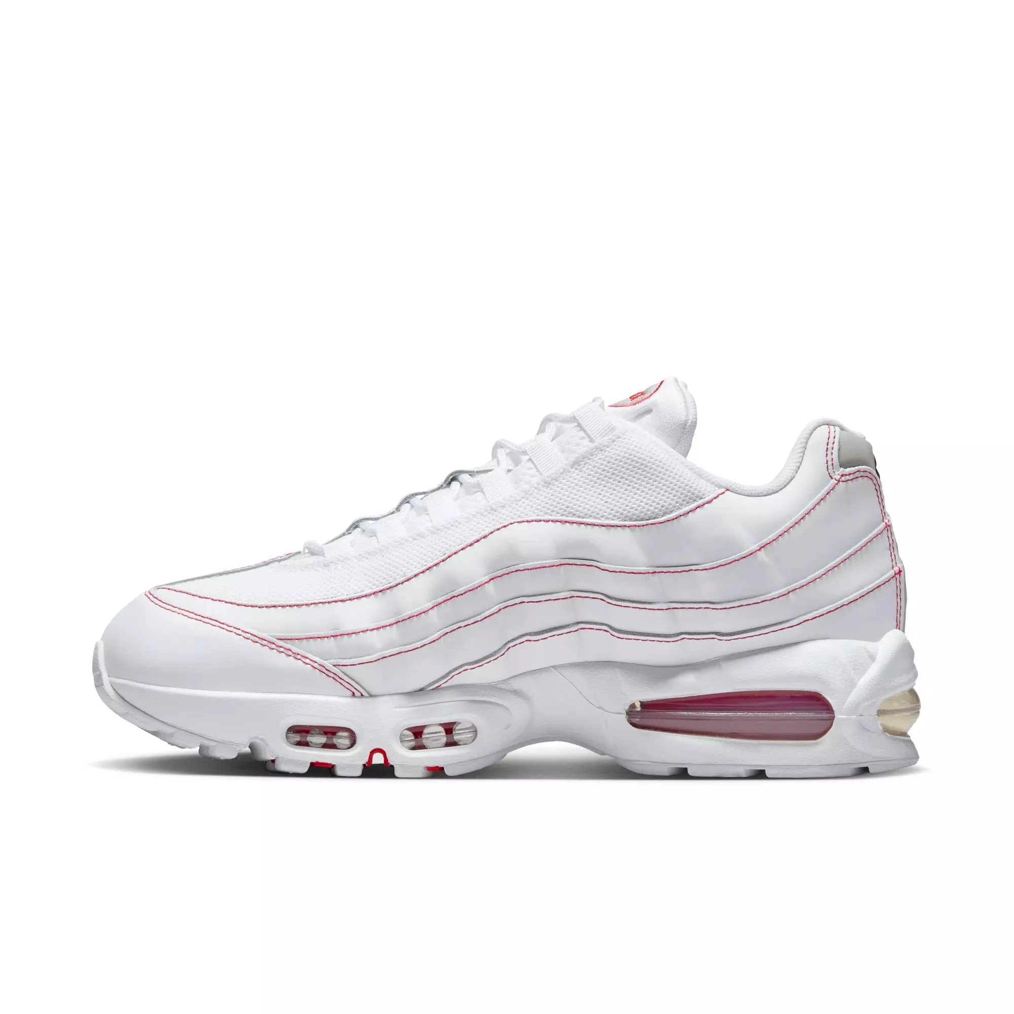 Nike Air Max 95 OG "White/University Red/Wolf Grey" Men's Shoe - WHITE/RED