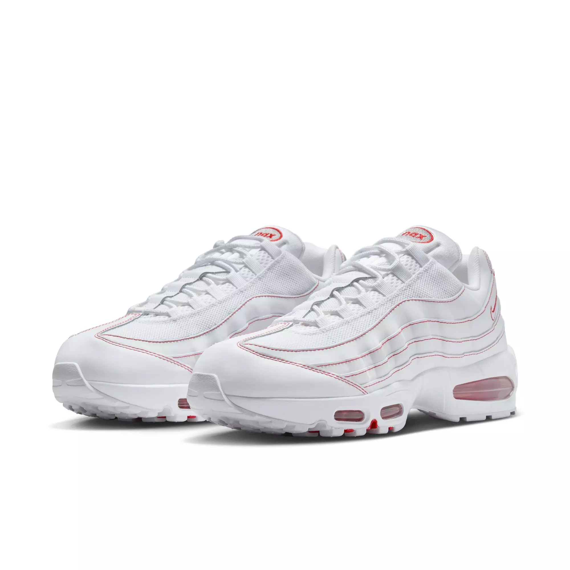 Nike Air Max 95 OG "White/University Red/Wolf Grey" Men's Shoe - WHITE/RED