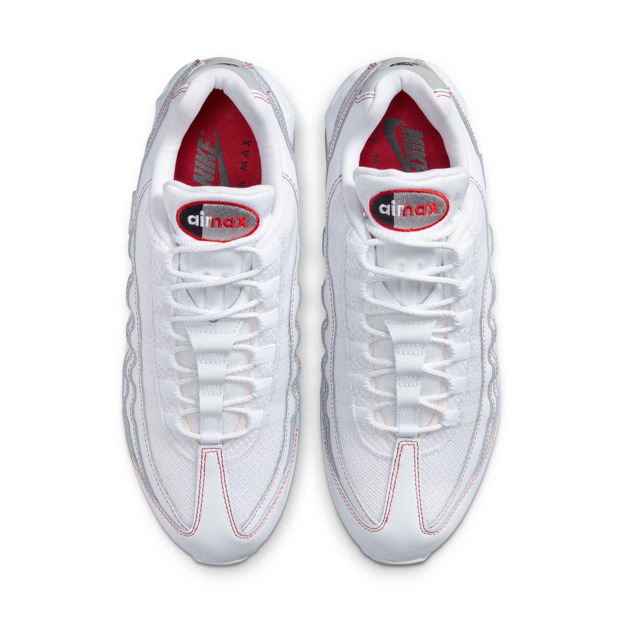 Nike Air Max 95 OG "White/University Red/Wolf Grey" Men's Shoe - WHITE/RED Thumbnail View 6