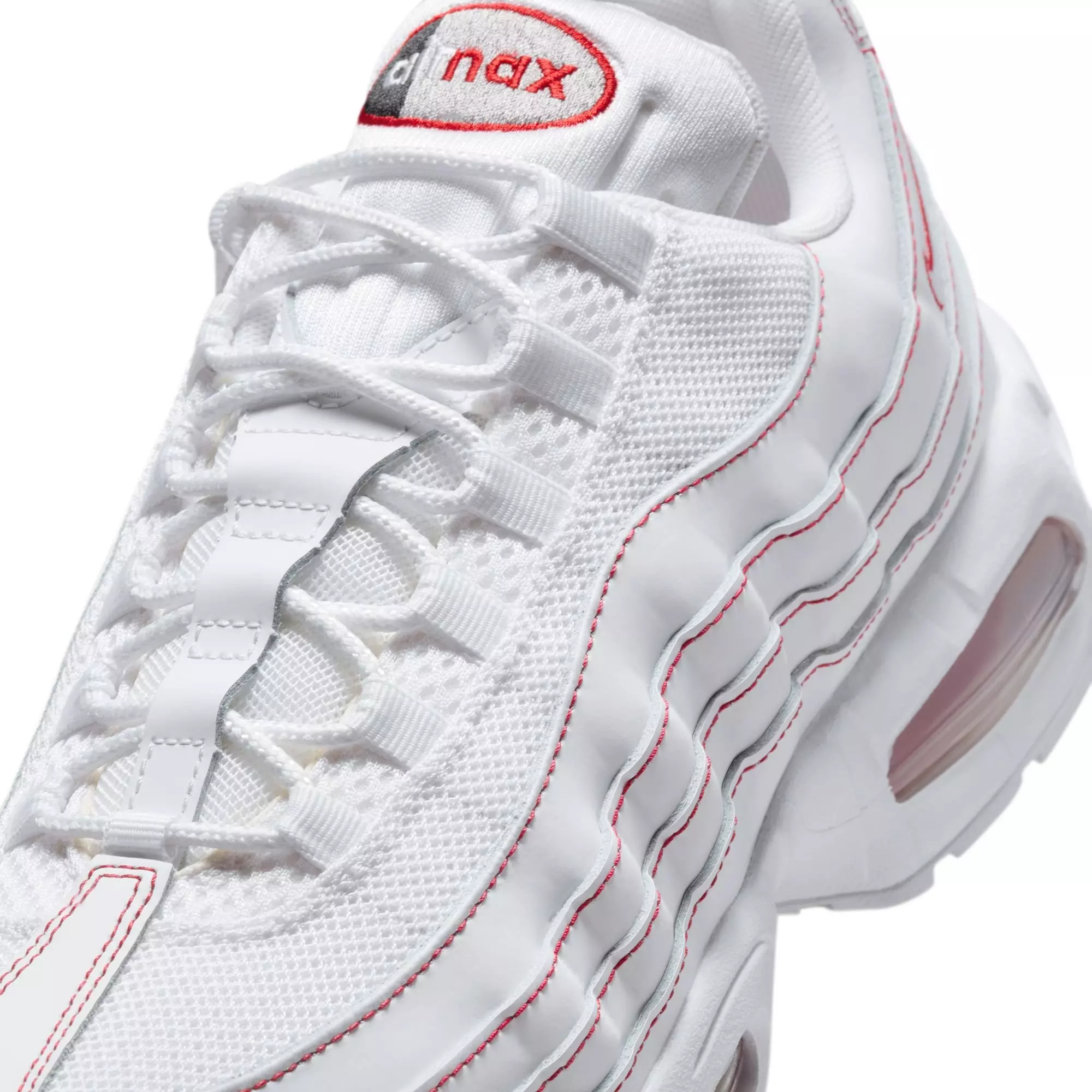 Nike Air Max 95 OG "White/University Red/Wolf Grey" Men's Shoe - WHITE/RED