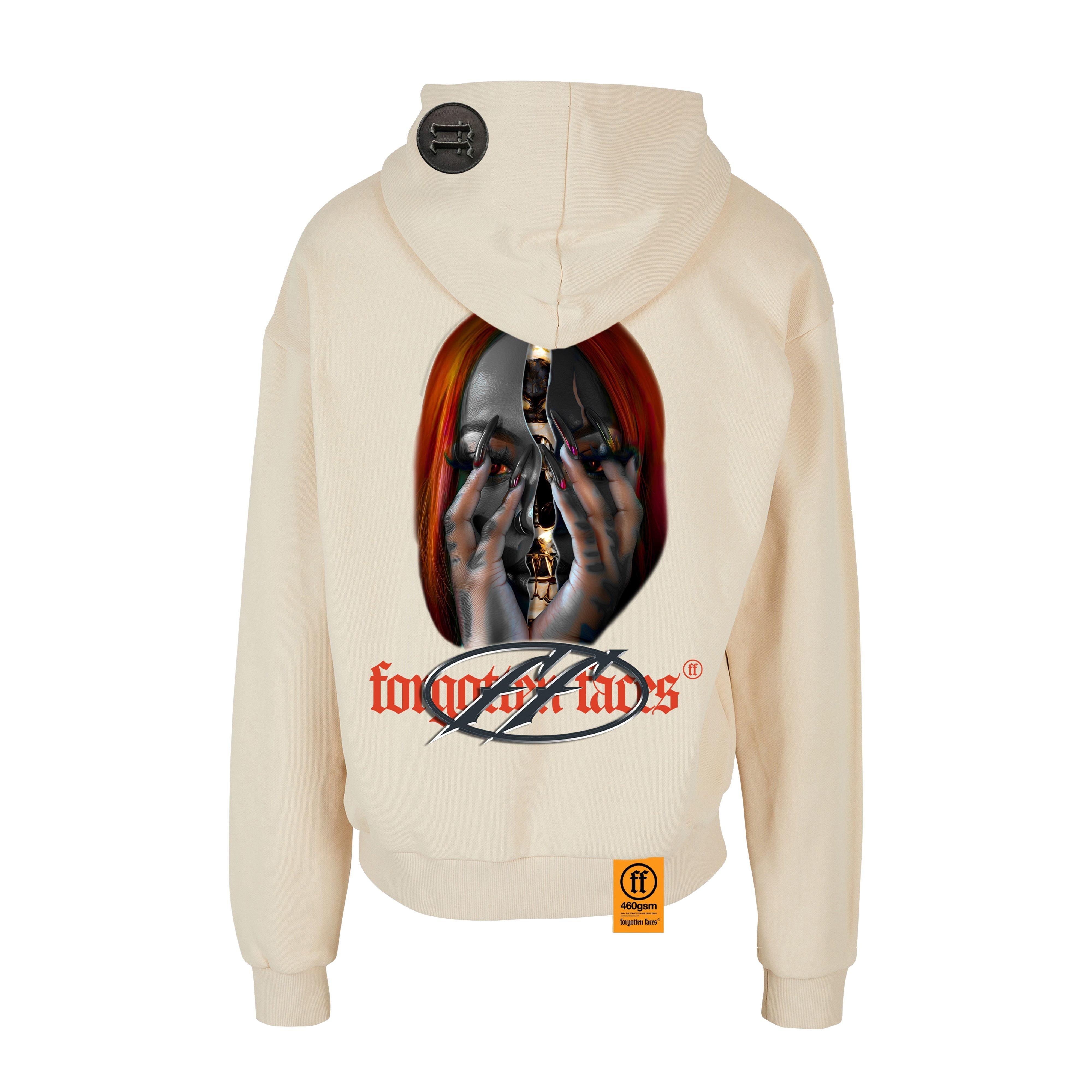 Forgotten Faces Men's Skull Hoodie - Sand - SAND Thumbnail View 4