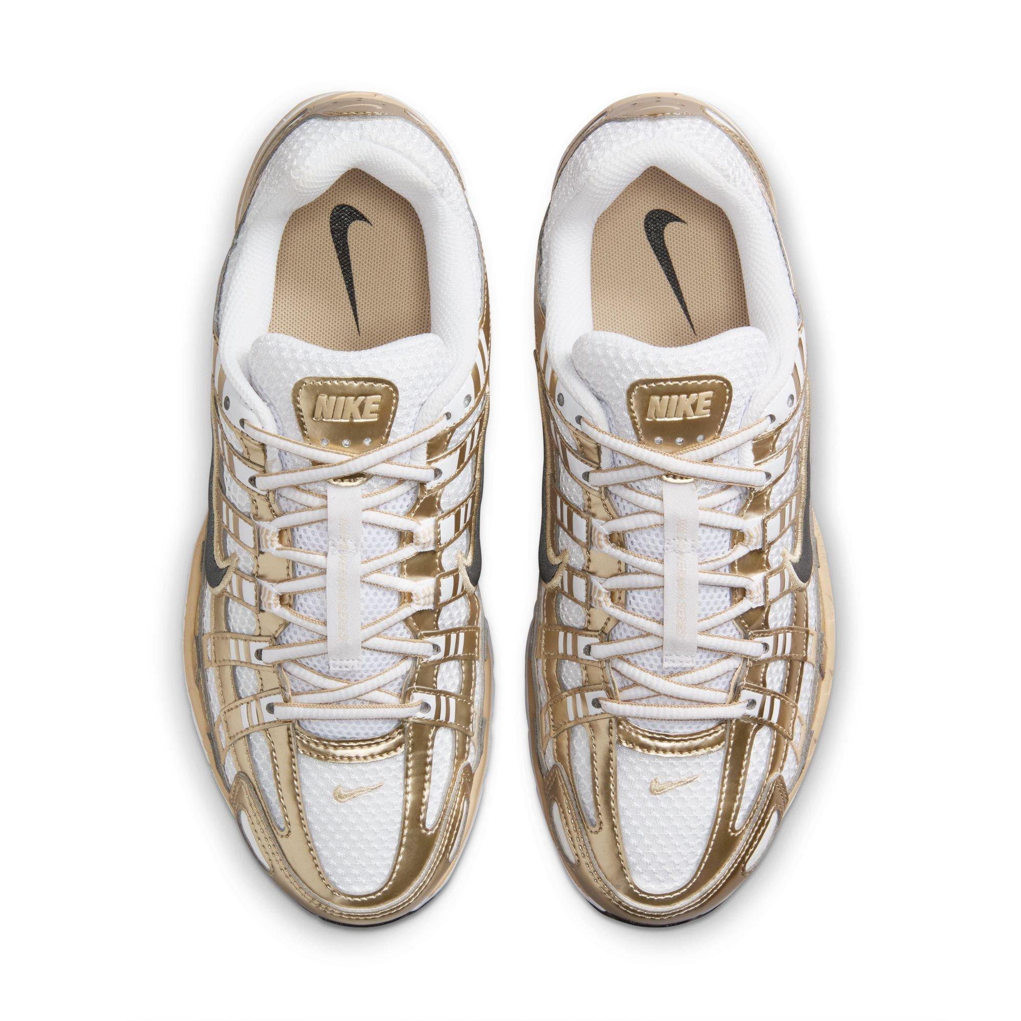 Nike P-6000 Gold "White/Black/Grain/Mtlc Gold Grain" Women's Shoe - WHITE/GOLD Thumbnail View 6