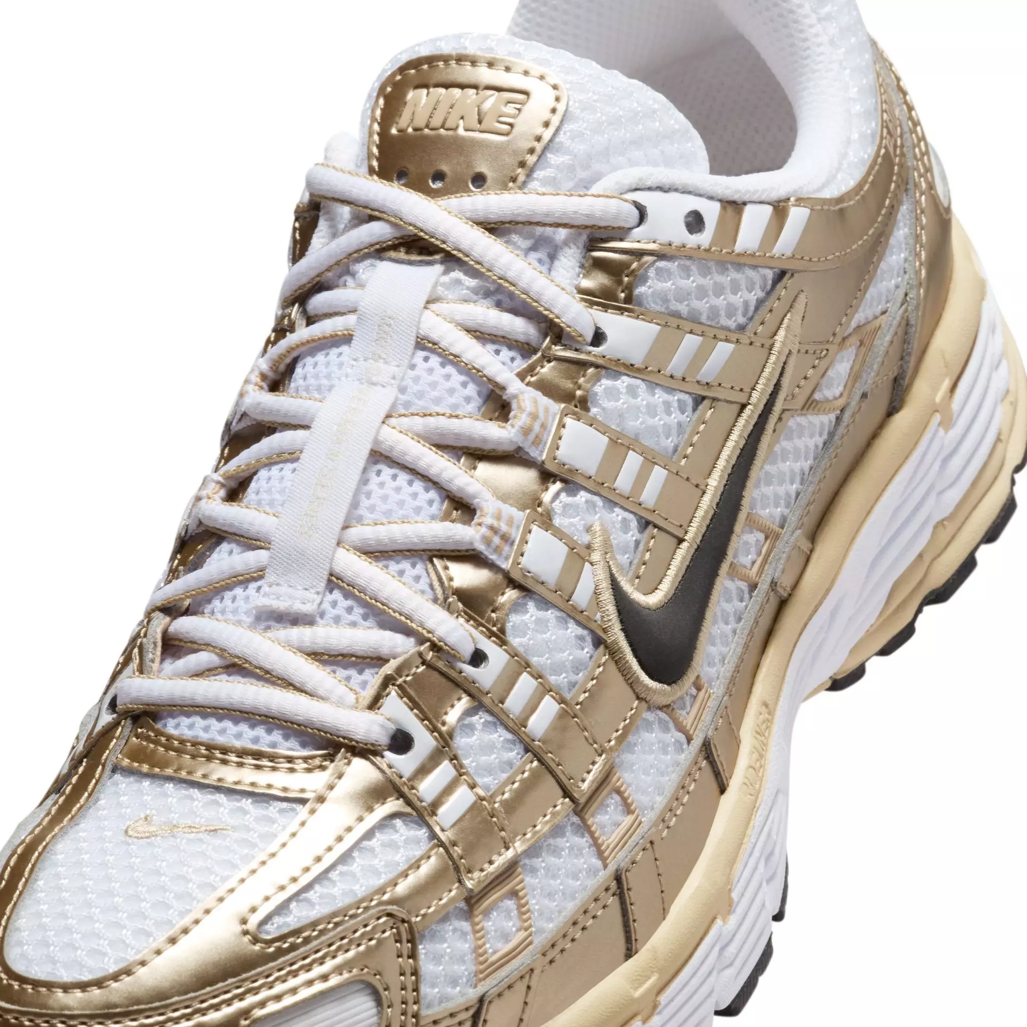 Nike P-6000 Gold "White/Black/Grain/Mtlc Gold Grain" Women's Shoe - WHITE/GOLD
