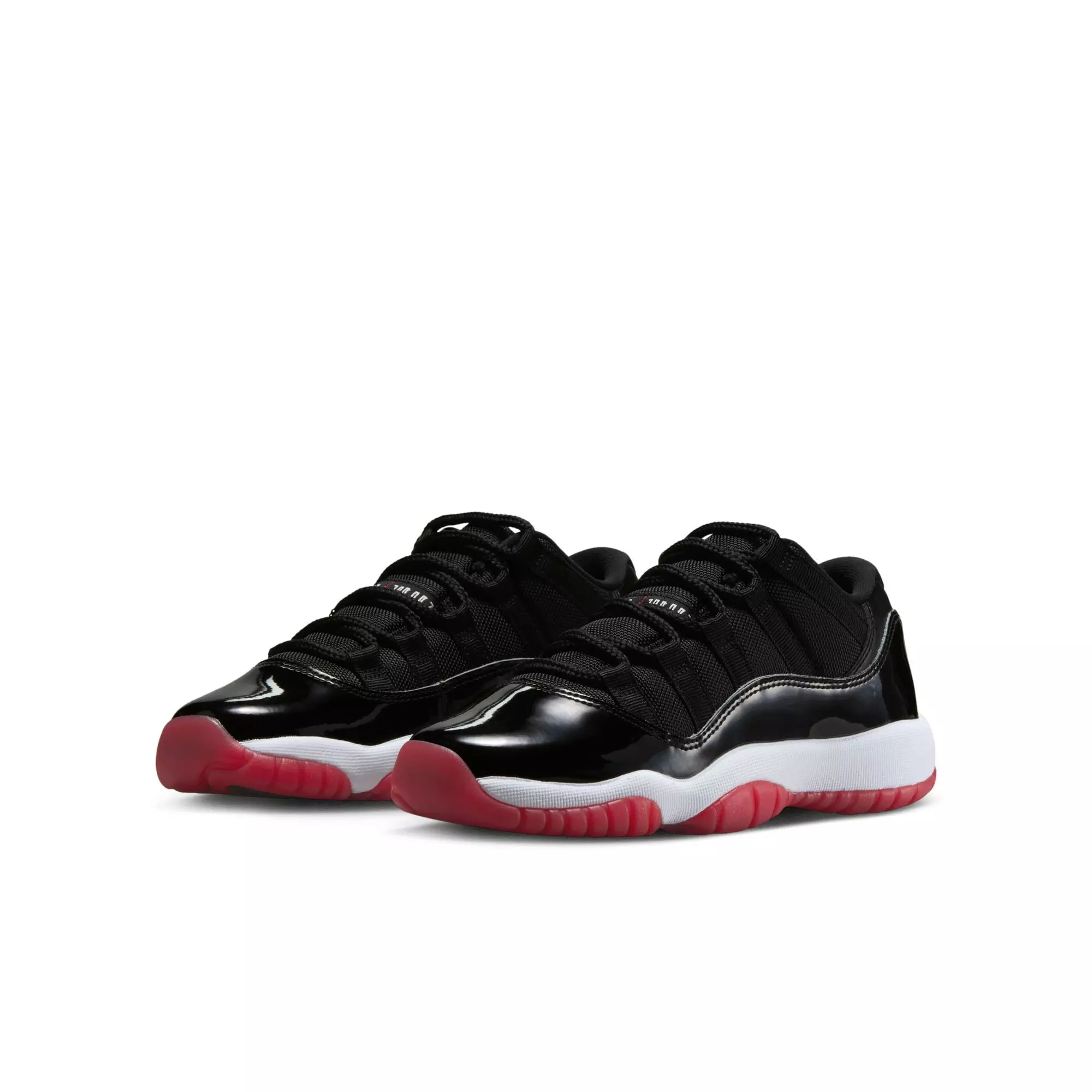 Jordan 11 Retro Low "Bred" Grade School Kids' Shoe - BLACK/VARSITY RED/WHITE