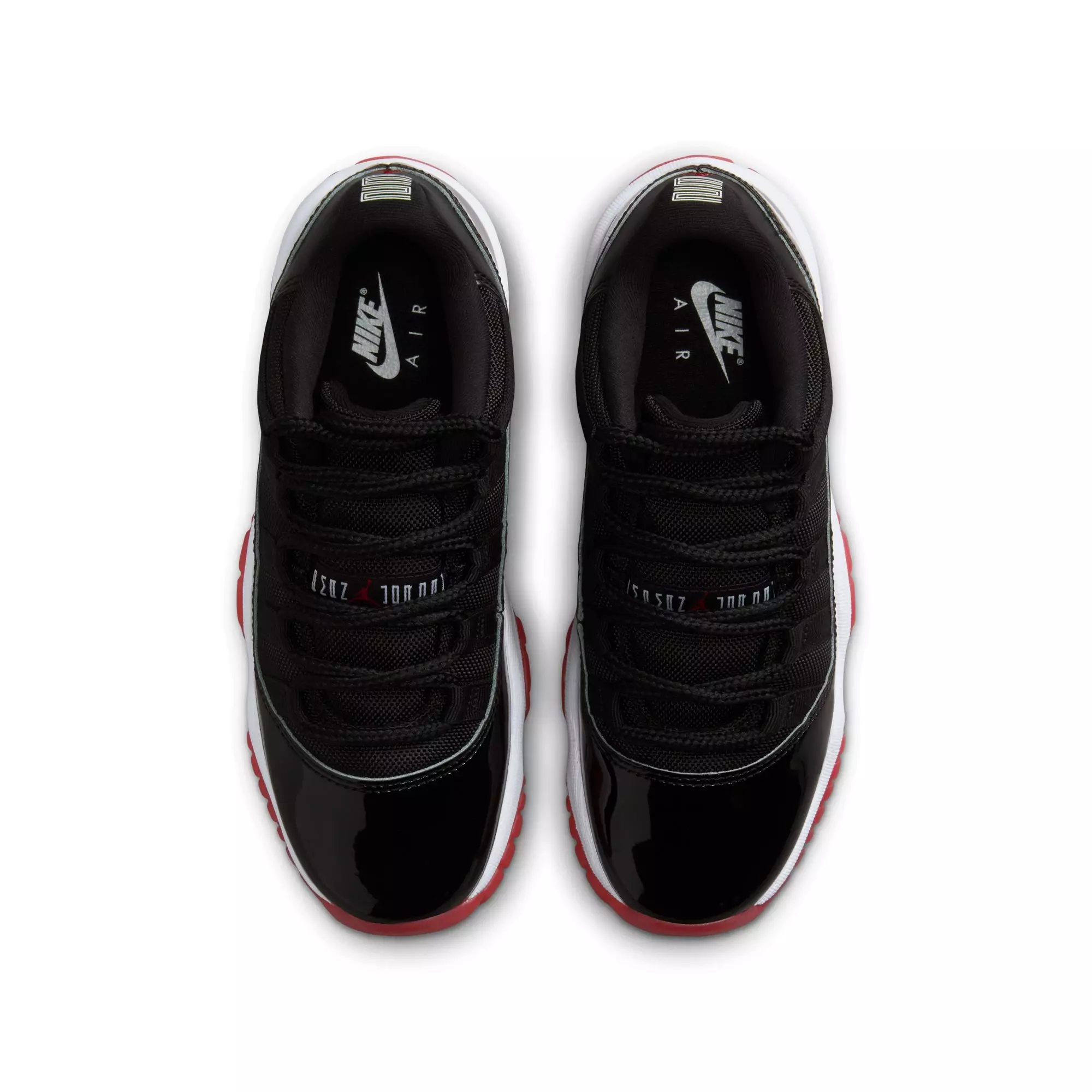 Jordan 11 Retro Low "Bred" Grade School Kids' Shoe - BLACK/VARSITY RED/WHITE