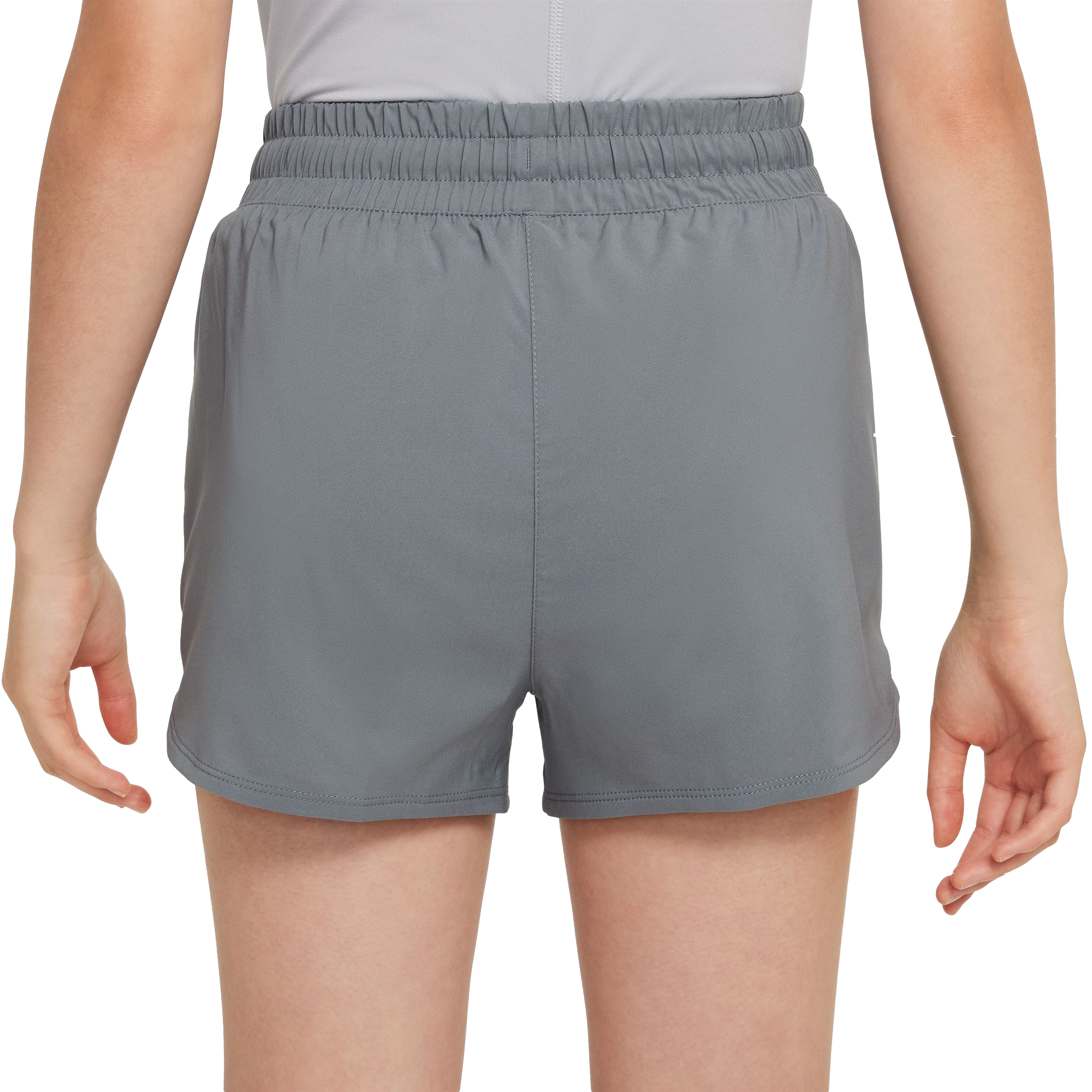 Nike Dri-FIT High-Waisted Woven Training Big Girls' Grey Shorts