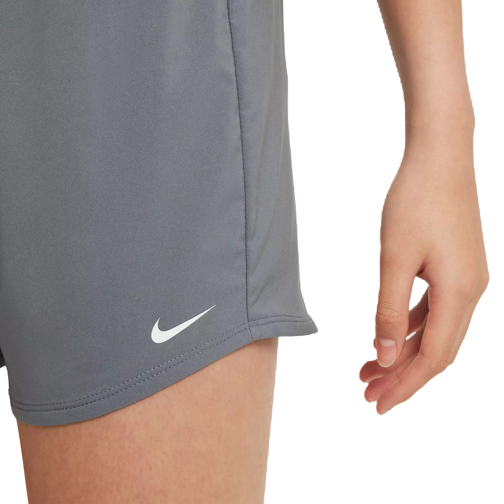 Nike Big Girls' Dri-FIT High-Waisted Woven Training Shorts - GREY