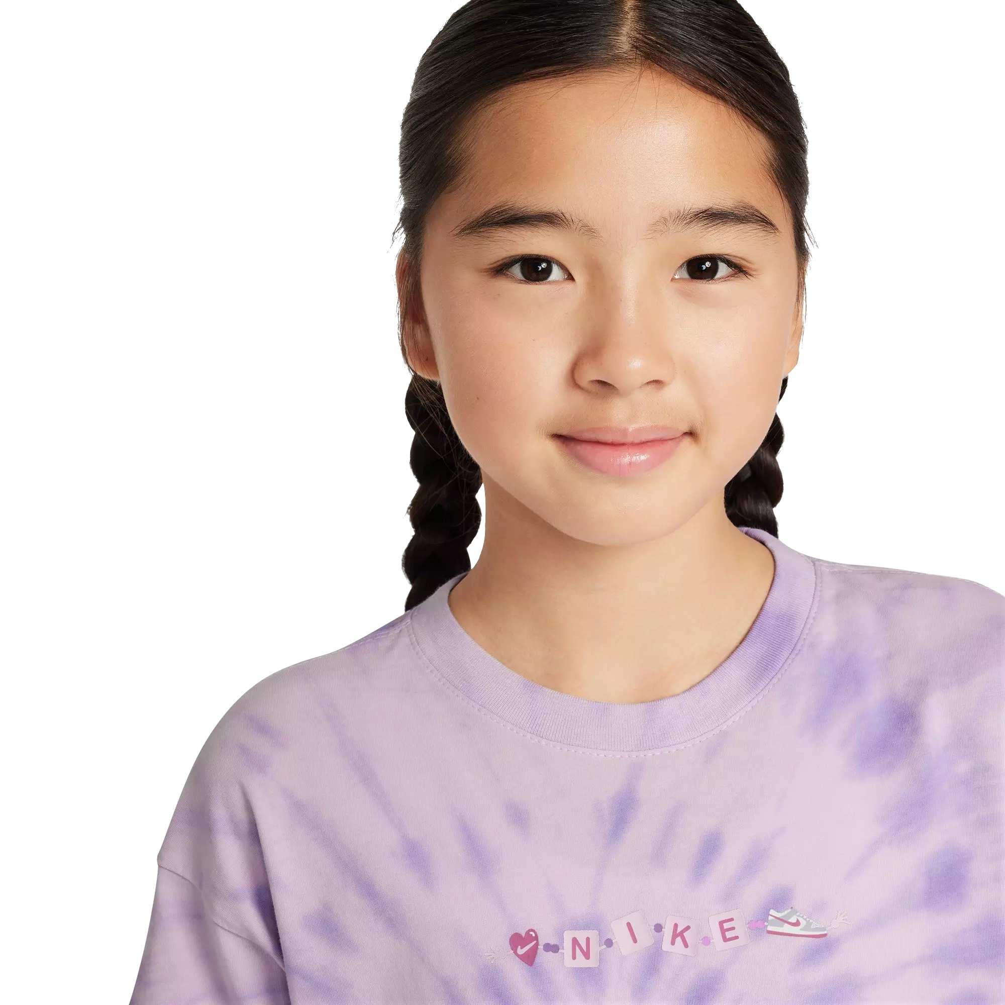 Nike Big Girls' Sportswear Tee-Purple - PURPLE