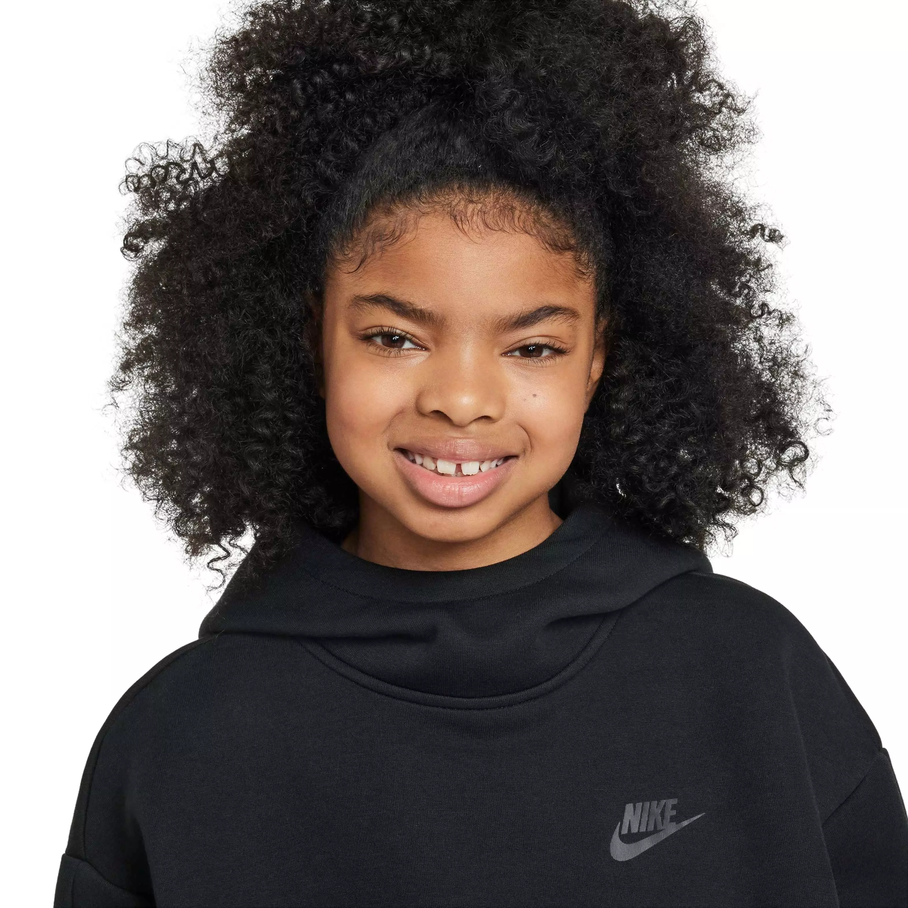Nike Big Girls' Sportswear Tech Fleece Oversized Hoodie - BLACK
