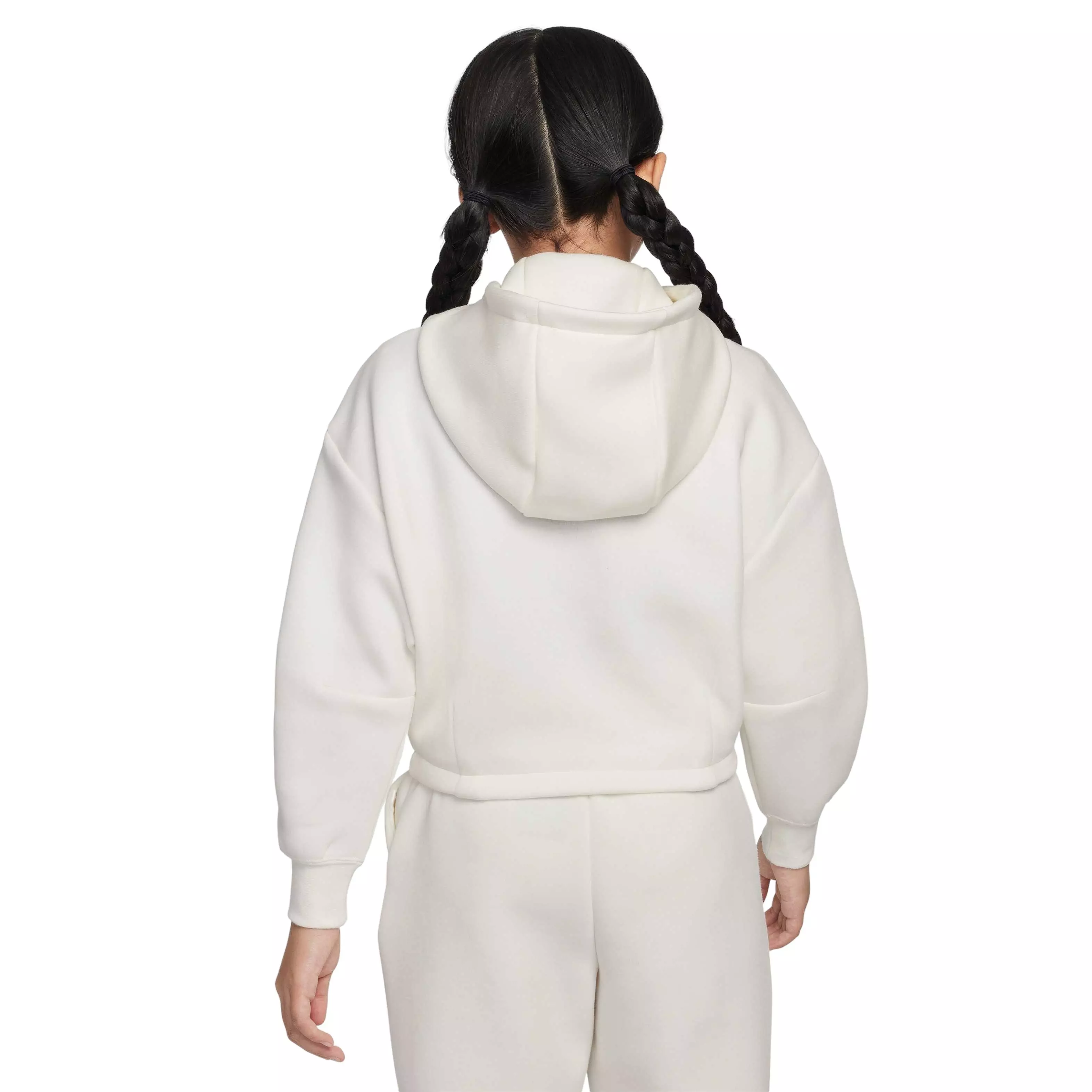 Nike Big Girls' Sportswear Tech Fleece Oversized Hoodie - WHITE