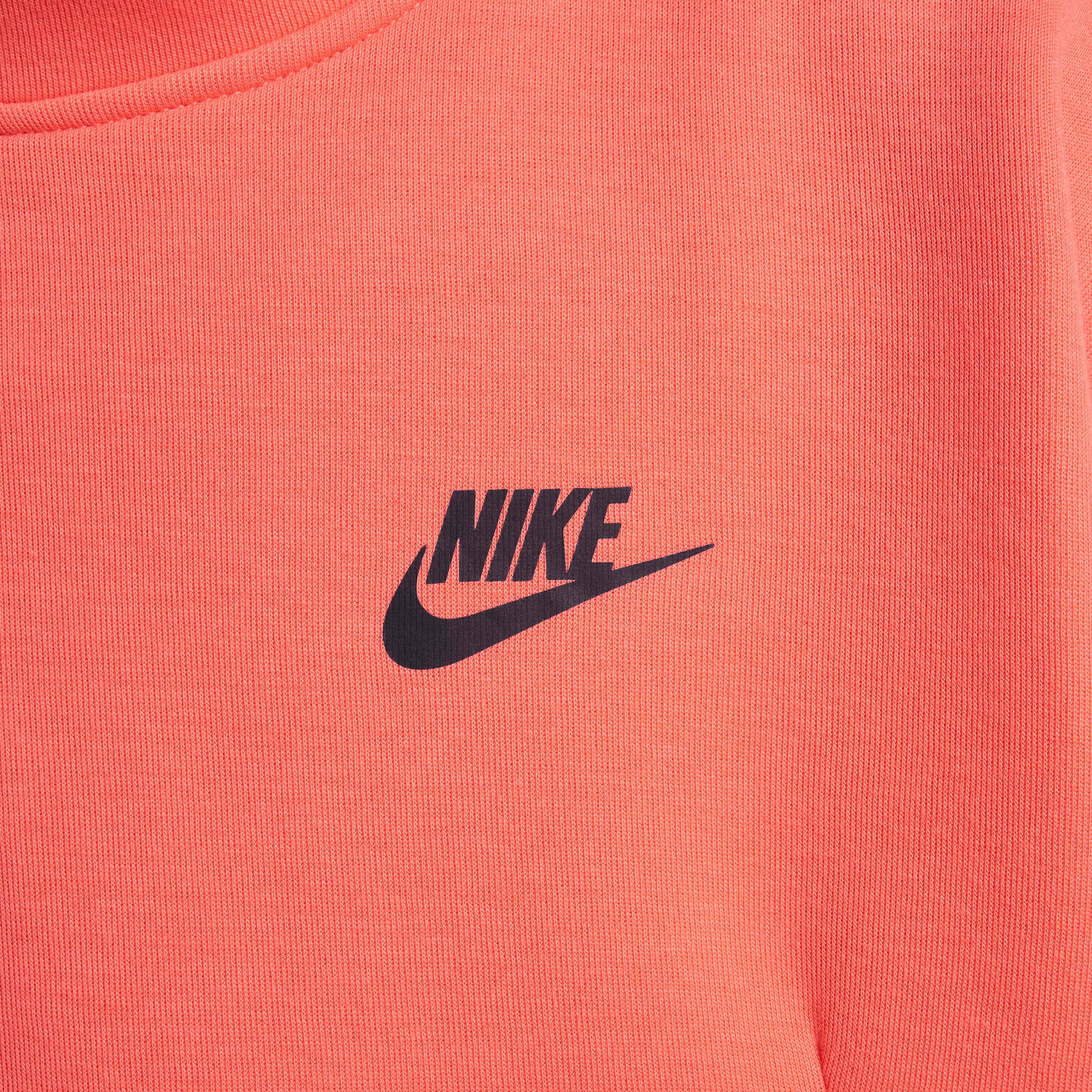 Nike Big Girls' Sportswear Tech Fleece Oversized Hoodie - ORANGE Thumbnail View 4