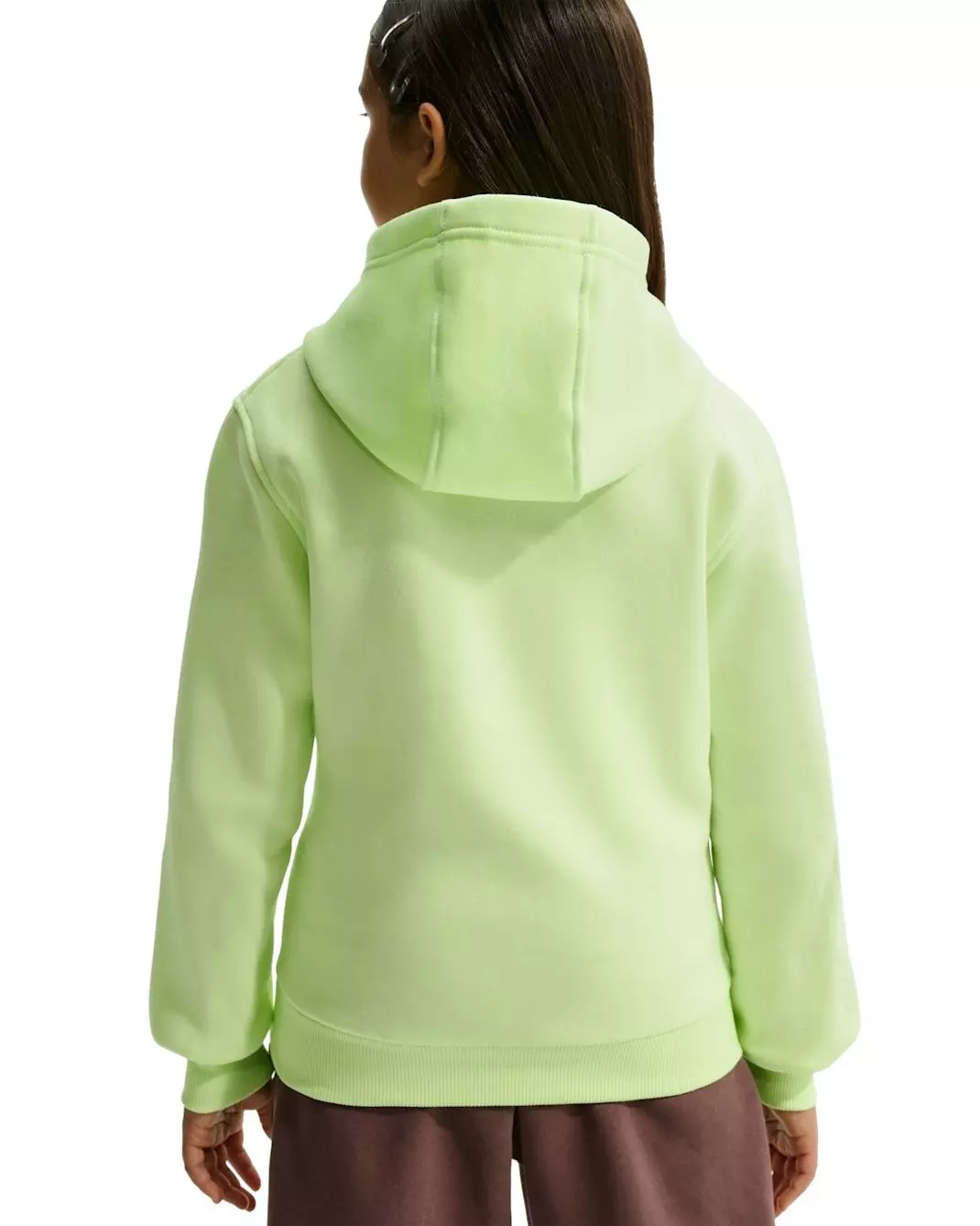 Nike Big Kids' Sportswear Club Fleece Pullover Hoodie - Lime Green - LIME GREEN