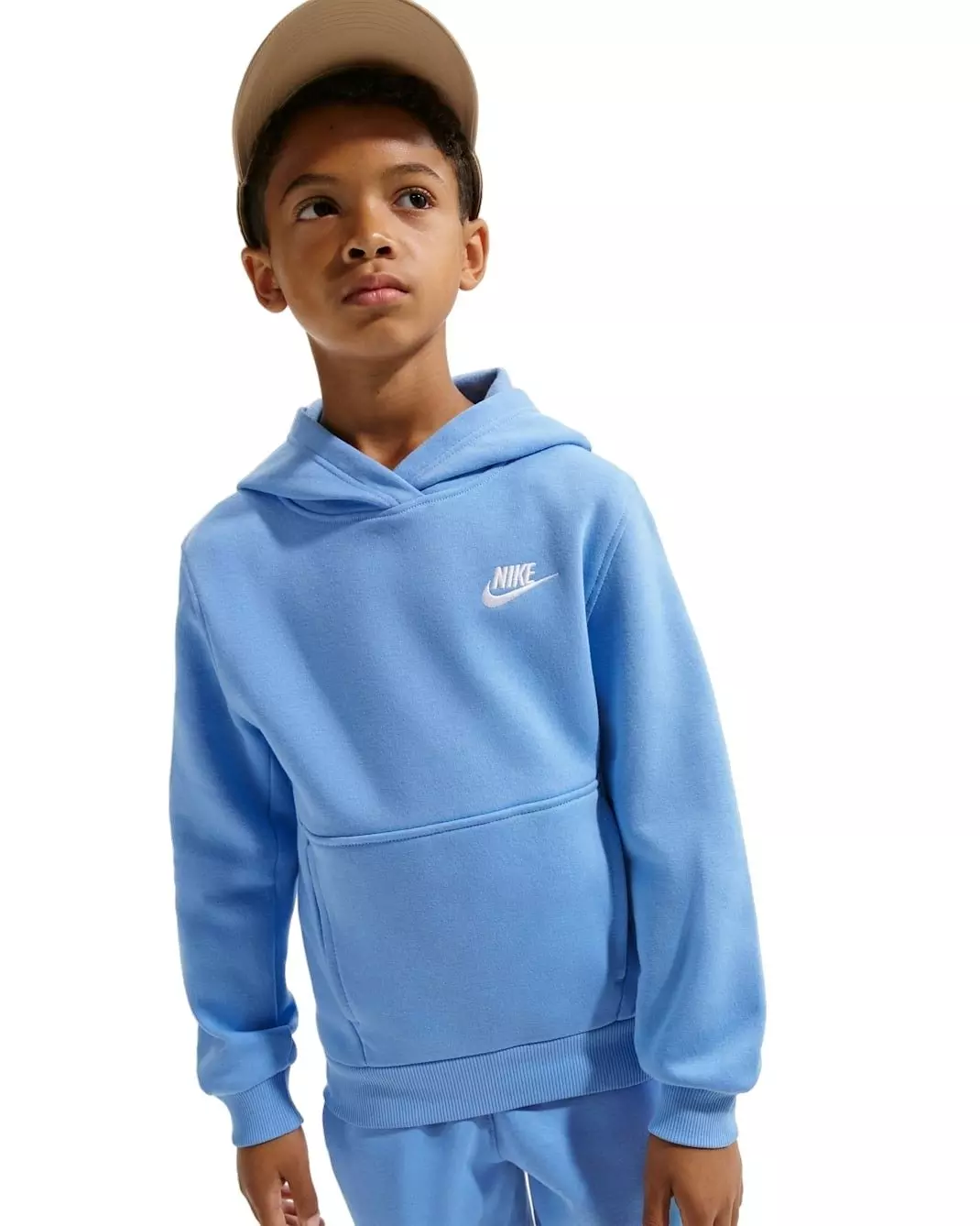 Nike Big Kids' Sportswear Club Fleece Pullover Hoodie - Blue - BLUE