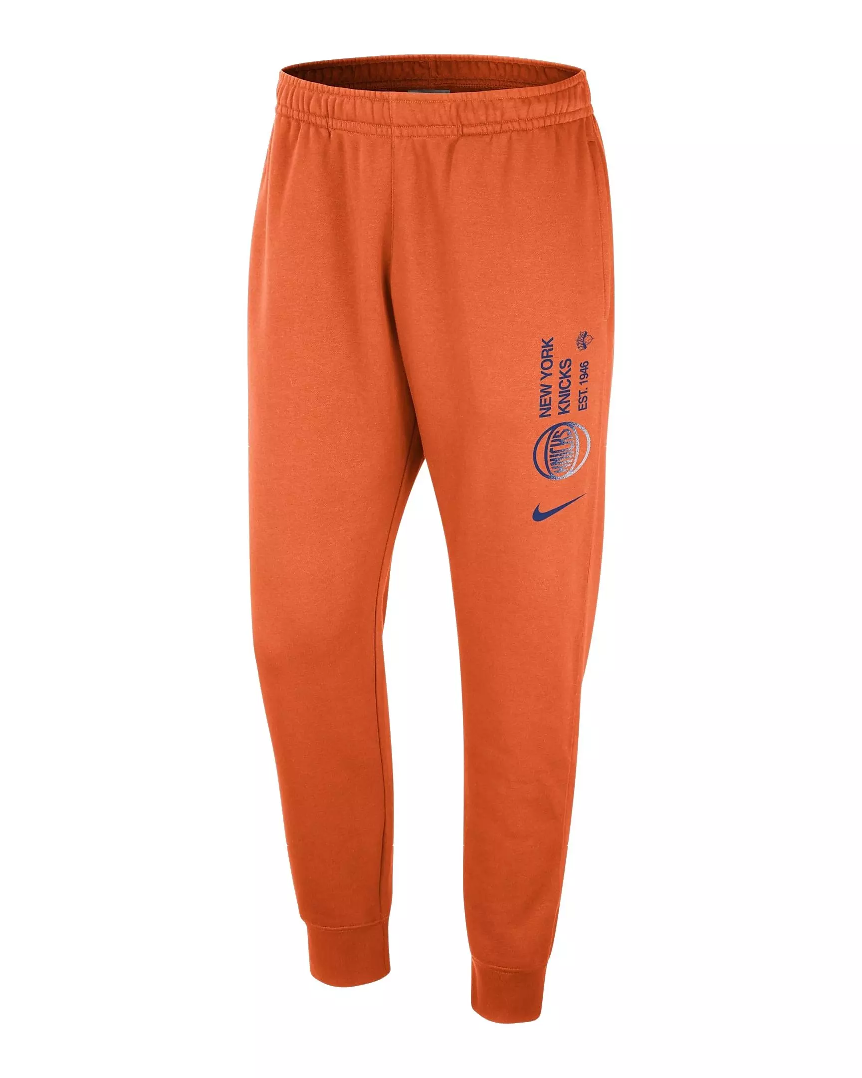 Nike Men's NBA New York Knicks Club Courtside Joggers -Orange - ORANGE
