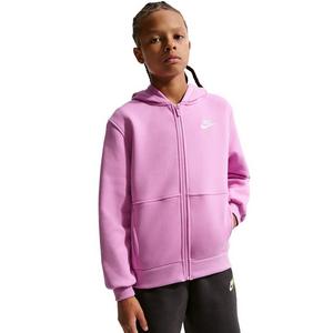 Nike Big Kids' Sportswear Club Fleece Full-Zip Hooded Jacket - Lt Magenta